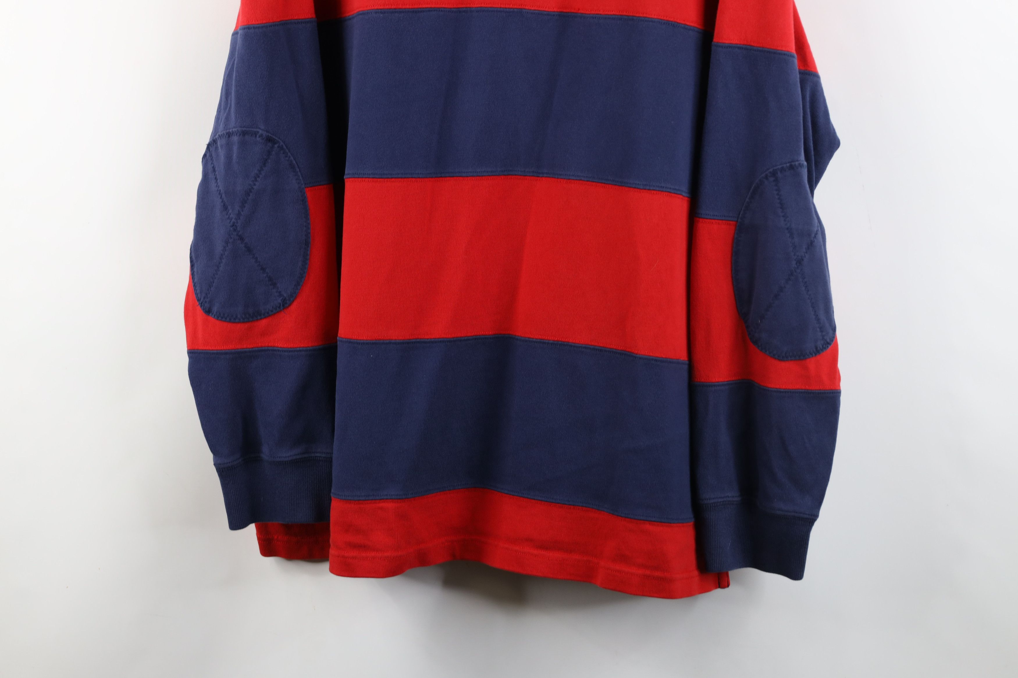 Ralph Lauren × Vintage Vintage 90s Ralph Lauren Long Sleeve Rugby Polo Striped Size US L / EU 52-54 / 3 - 3 Thumbnail