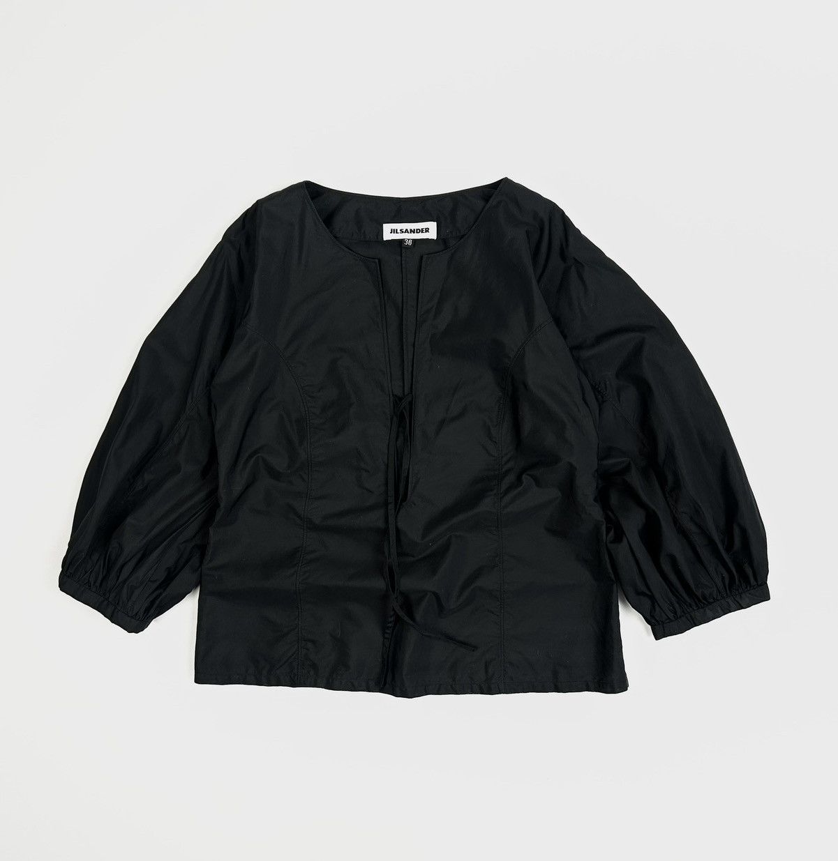 Jil Sander Rare JIL SANDER Blouse Black Top Avant Garde Size S Size S / US 4 / IT 40 - 1 Thumbnail