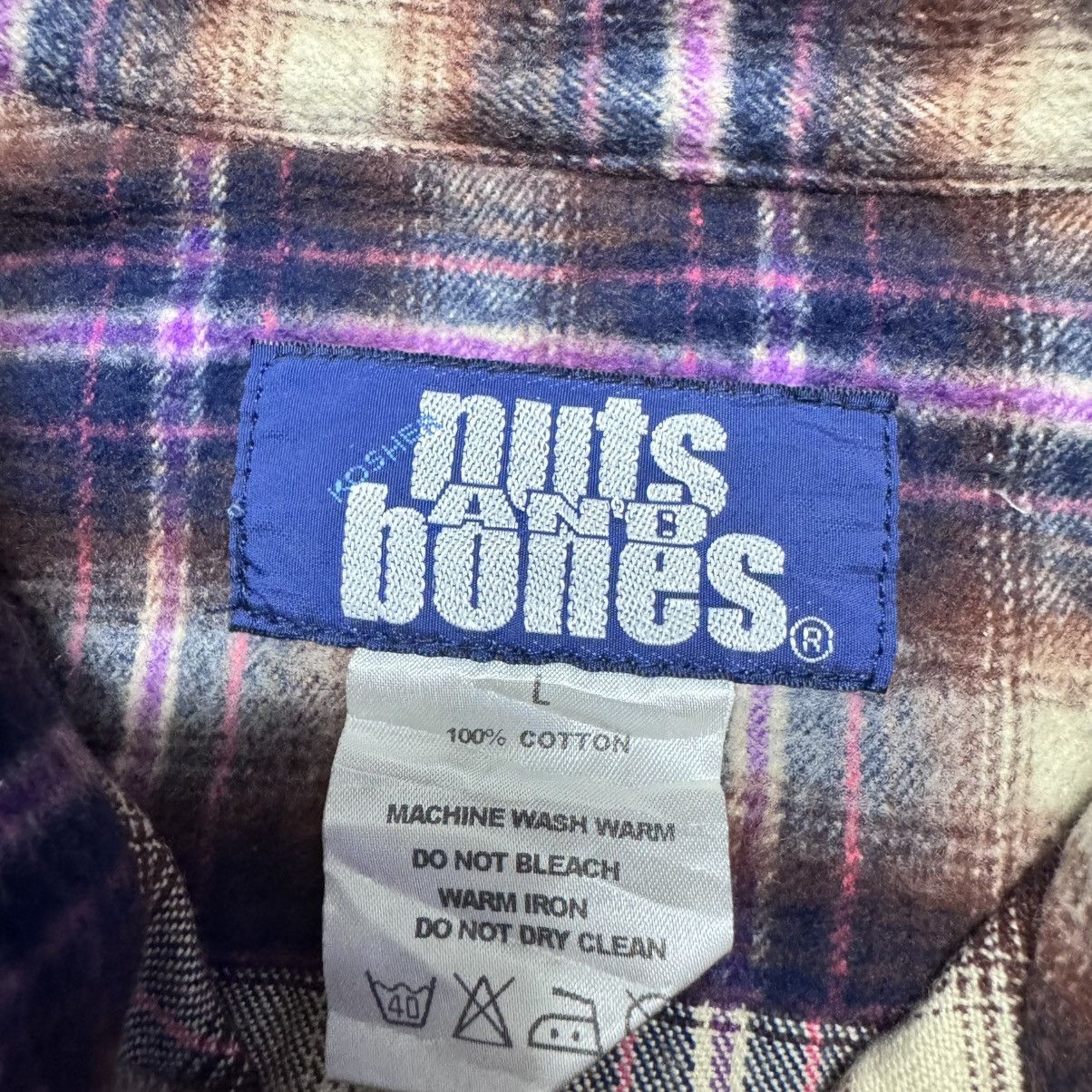 Japanese Brand Nuts And Bones Flannel Shirt Japan Size US L / EU 52-54 / 3 - 7 Thumbnail