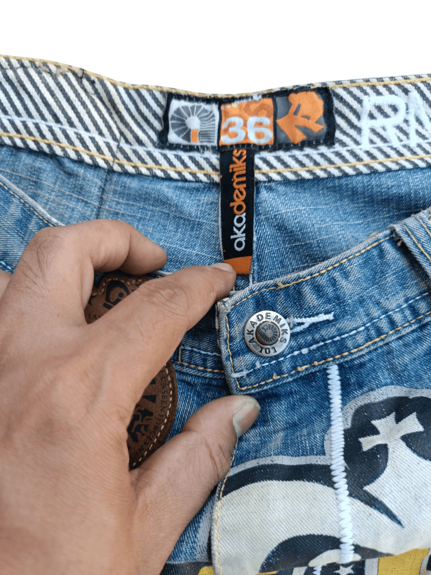 Akademiks Vintage Akademiks Loose Baggy Straight Leg Big Logo Jeans Size US 32 / EU 48 - 8 Thumbnail