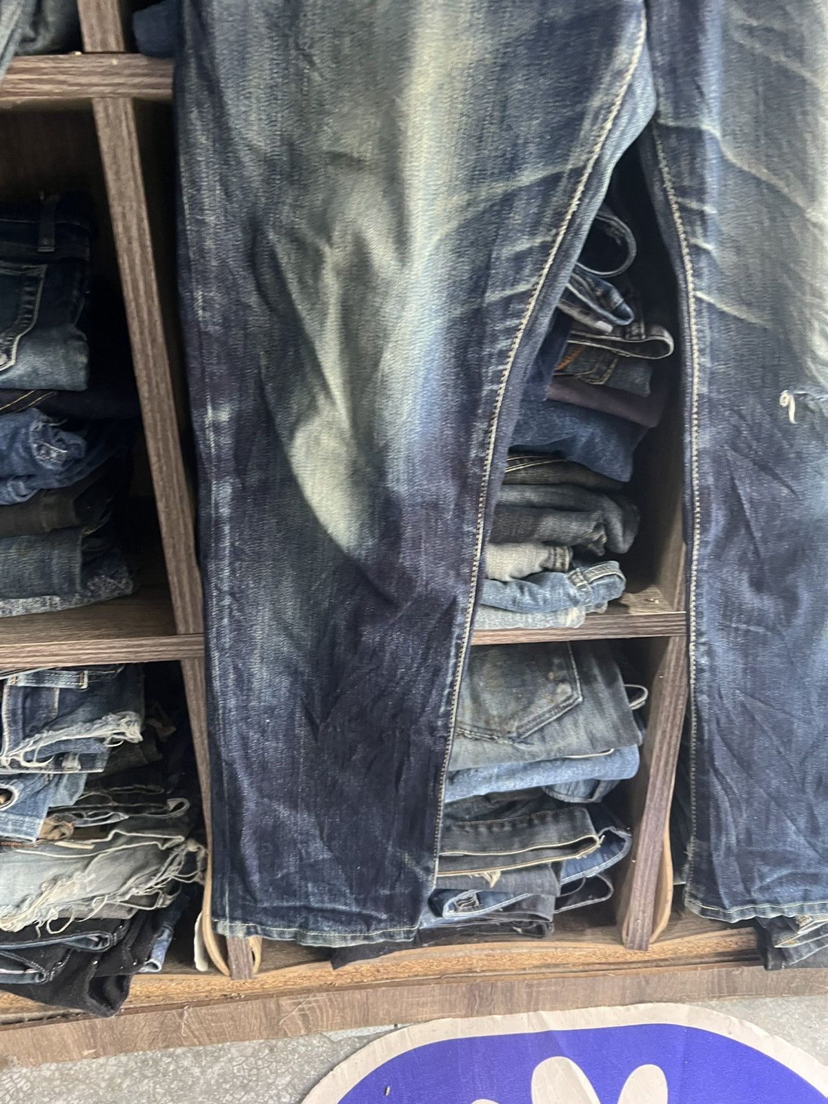 Edwin 🔥Vintage Edwin Flared Distressed Denim Size US 34 / EU 50 - 6 Thumbnail