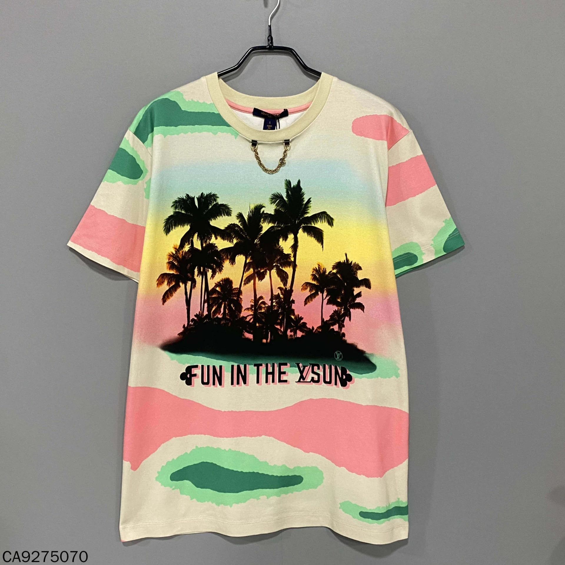 Louis Vuitton LV colorful palm tree short-sleeve L 98 New Size L / US 10 / IT 46 - 1 Thumbnail
