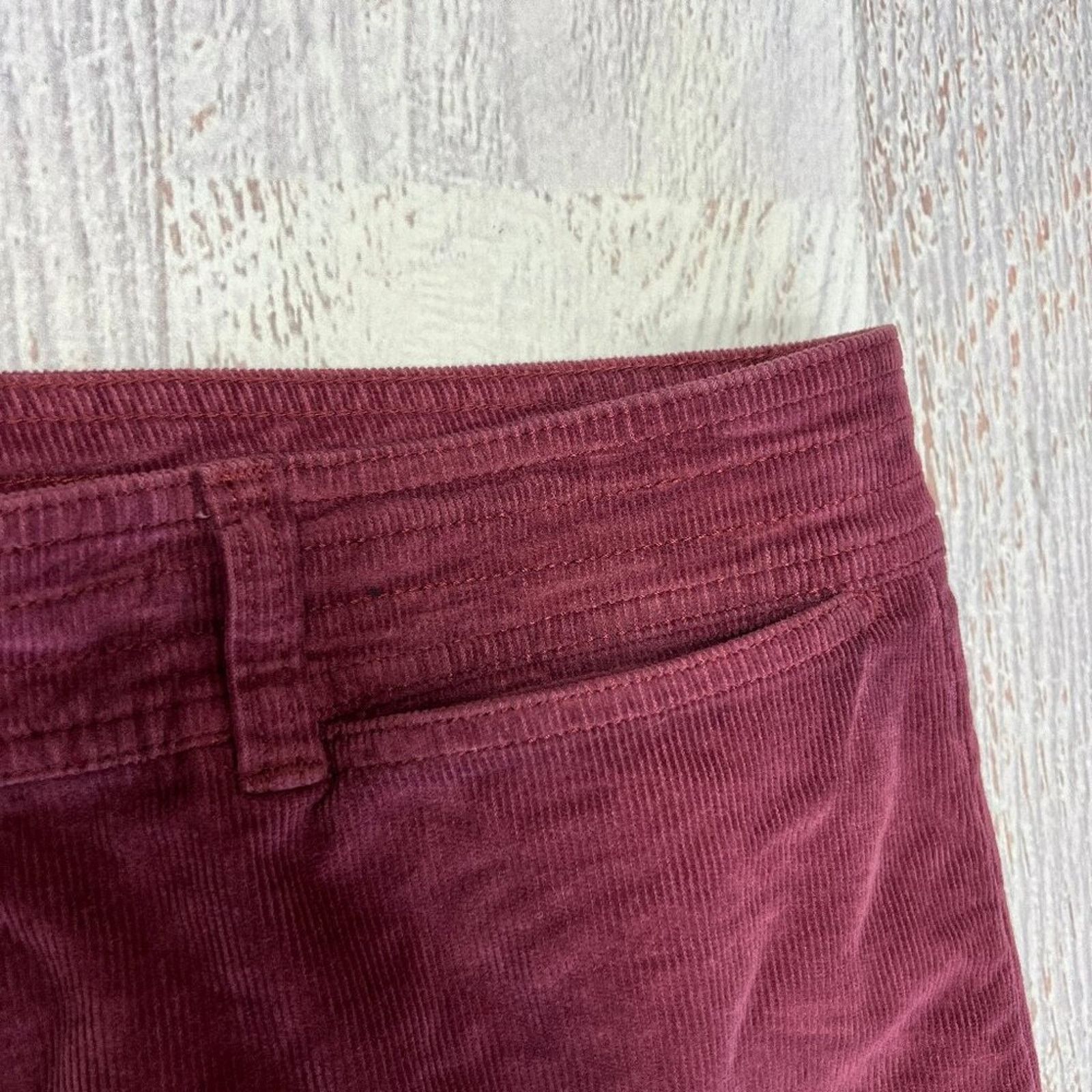 Faherty Faherty Stretch Cord Wide Leg Pants Maroon 33 Size 33" - 13 Thumbnail