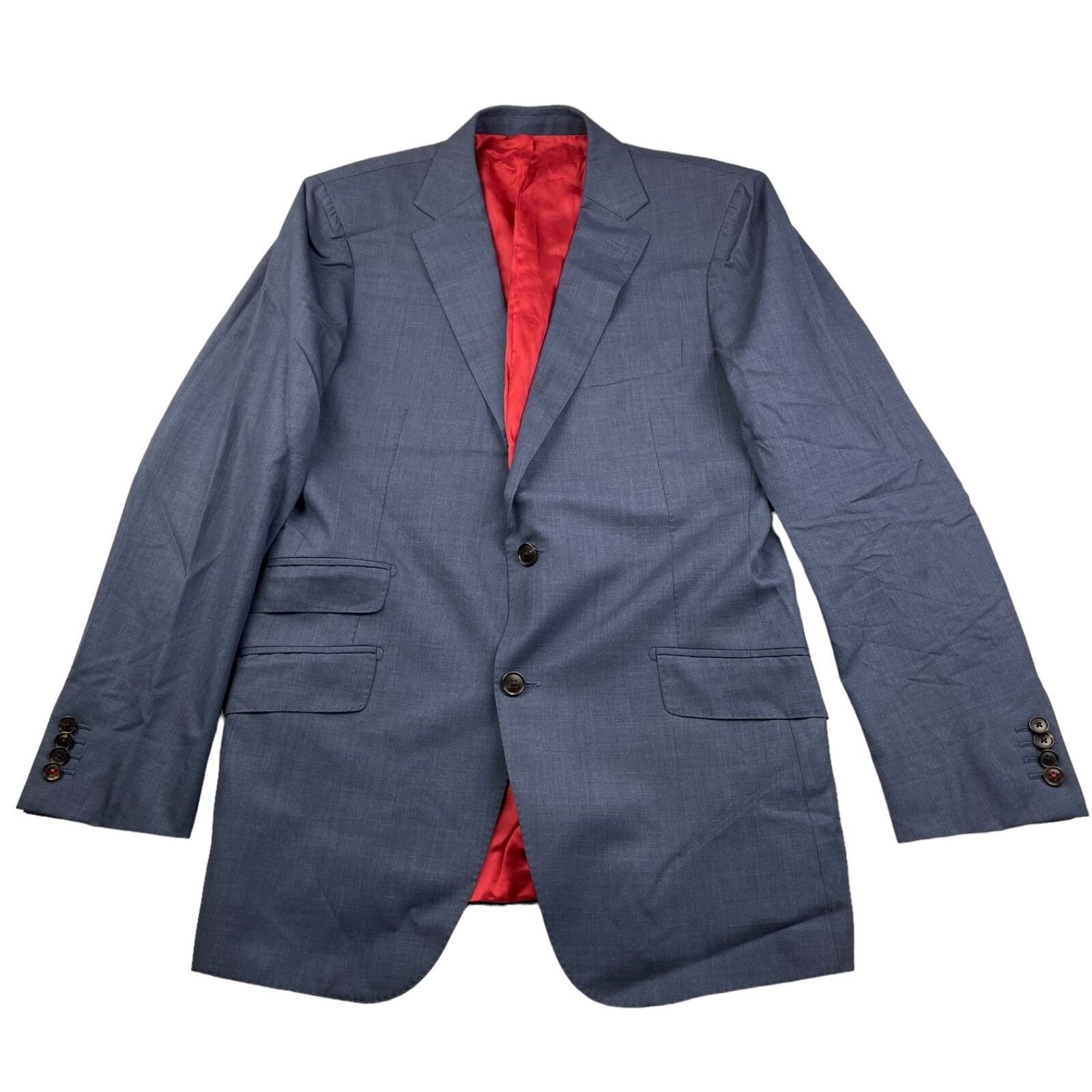 Suitsupply SuitSupply x E.Thomas Men’s 100% Wool 2-Button Blazer Navy B Size 40R - 2 Thumbnail