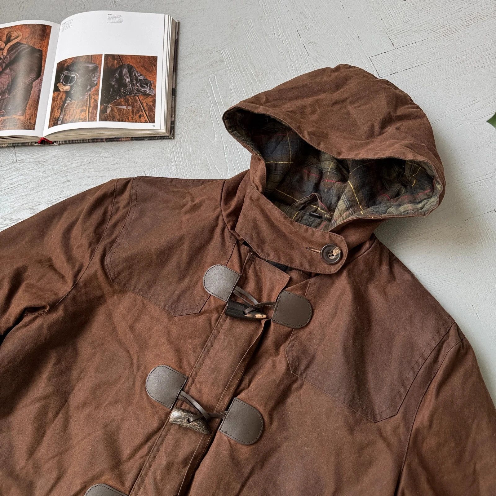 Vintage Vintage Traditional Waxed Cotton Duffle Coat British Style Size M / US 6-8 / IT 42-44 - 4 Thumbnail