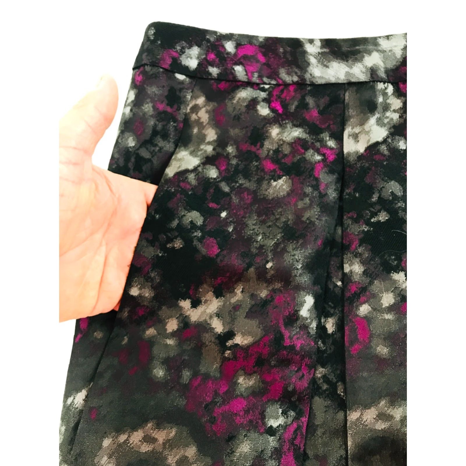 Anne Klein Anne Klein Skirt Womens 2 Black Purple Back Zip Straight & Pencil Cut Vintage No 2 Size 26" / US 2 / IT 38 - 6 Thumbnail
