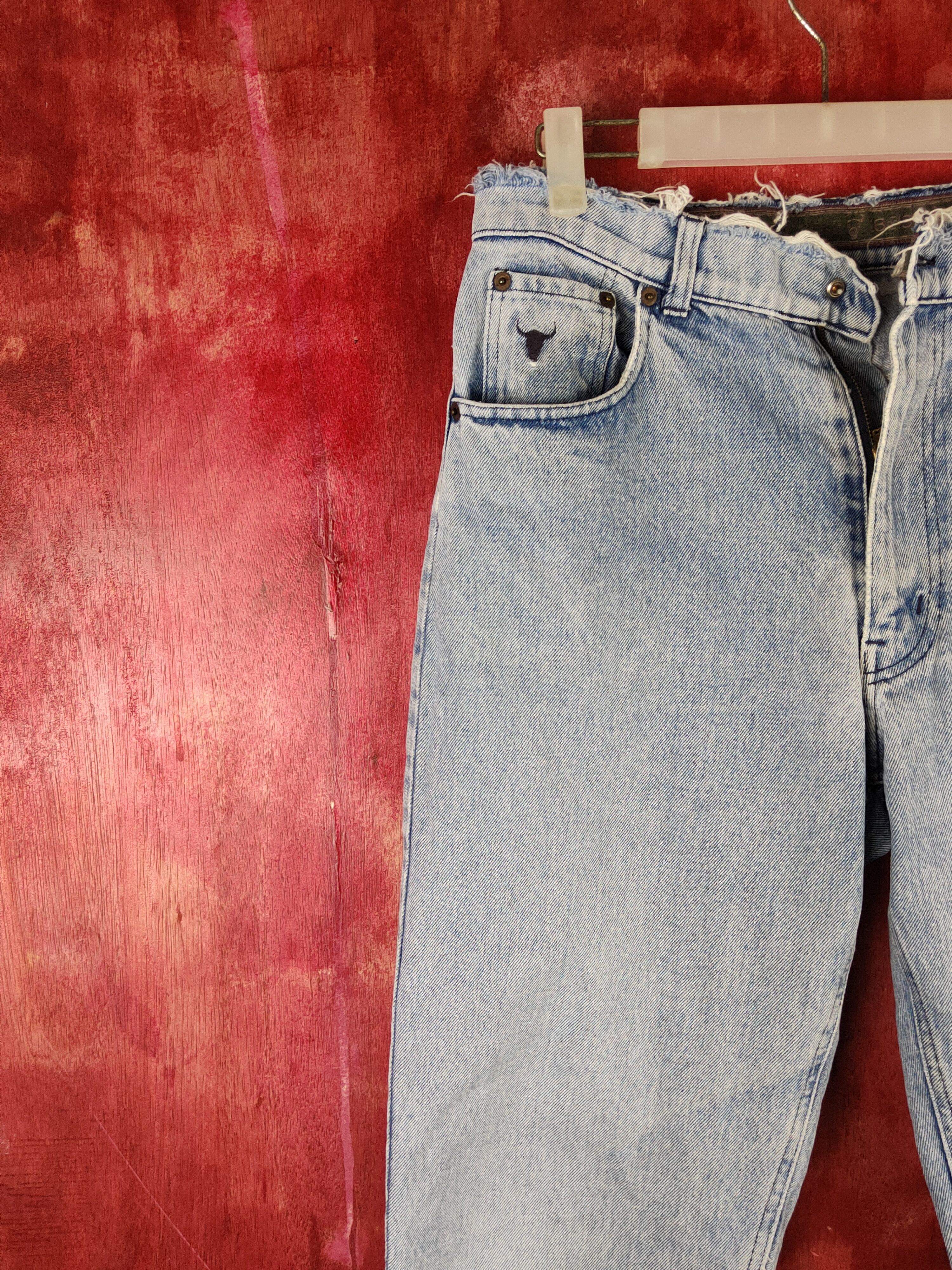 Vintage 18v18 Blue italy vintage Distressed Ripped Jeans #S1628 Size US 29 - 4 Thumbnail