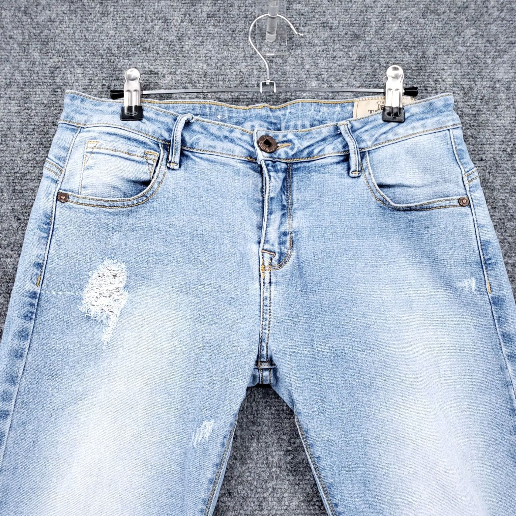 Denime Tennis Trading Company Jeans Womens Super Slim Skinny Size 8 Light Wash Blue Denim Size 30" / US 8 / IT 44 - 3 Thumbnail