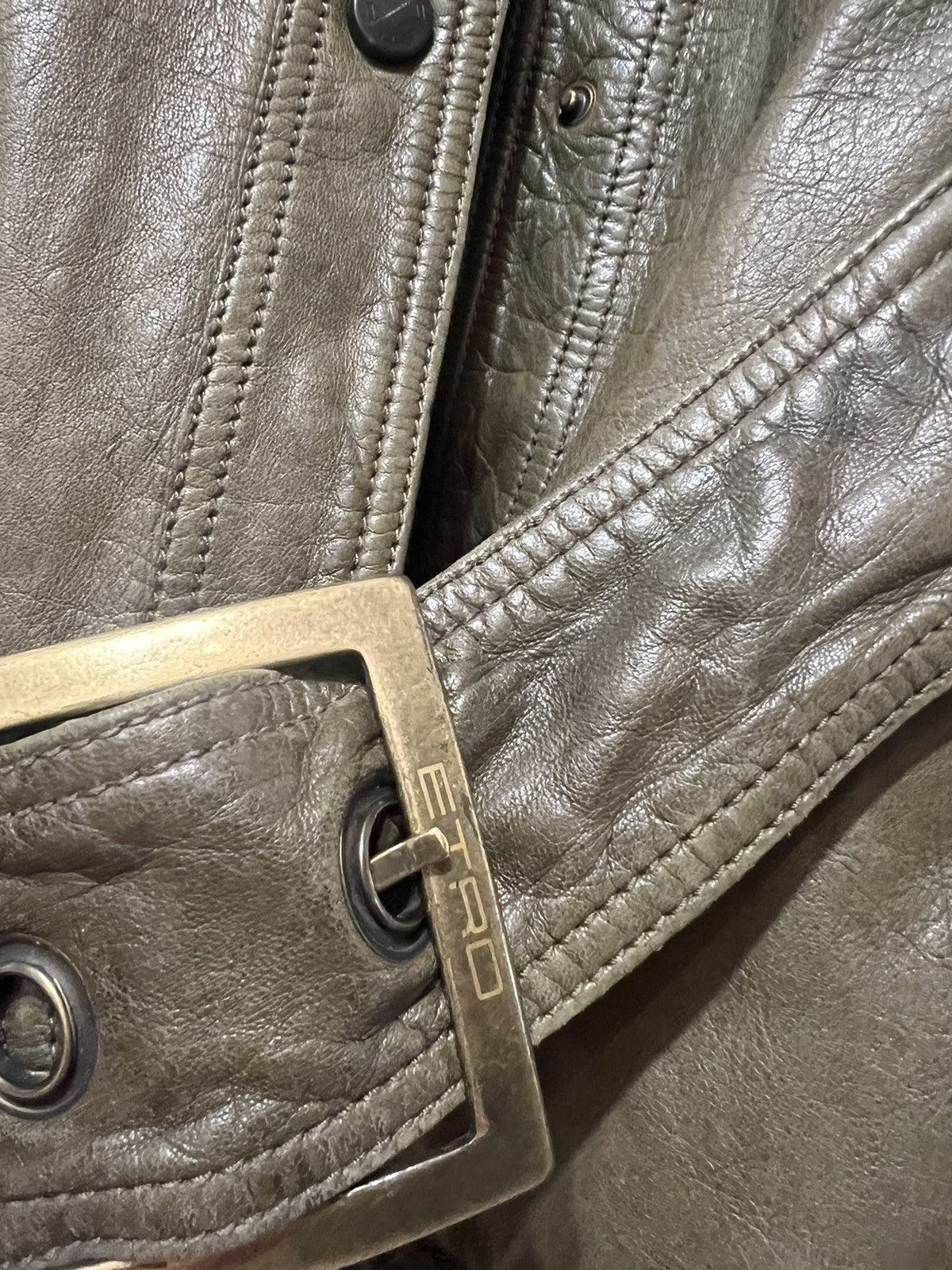 Etro vintage leather jacket Etro Size S / US 4 / IT 40 - 8 Thumbnail