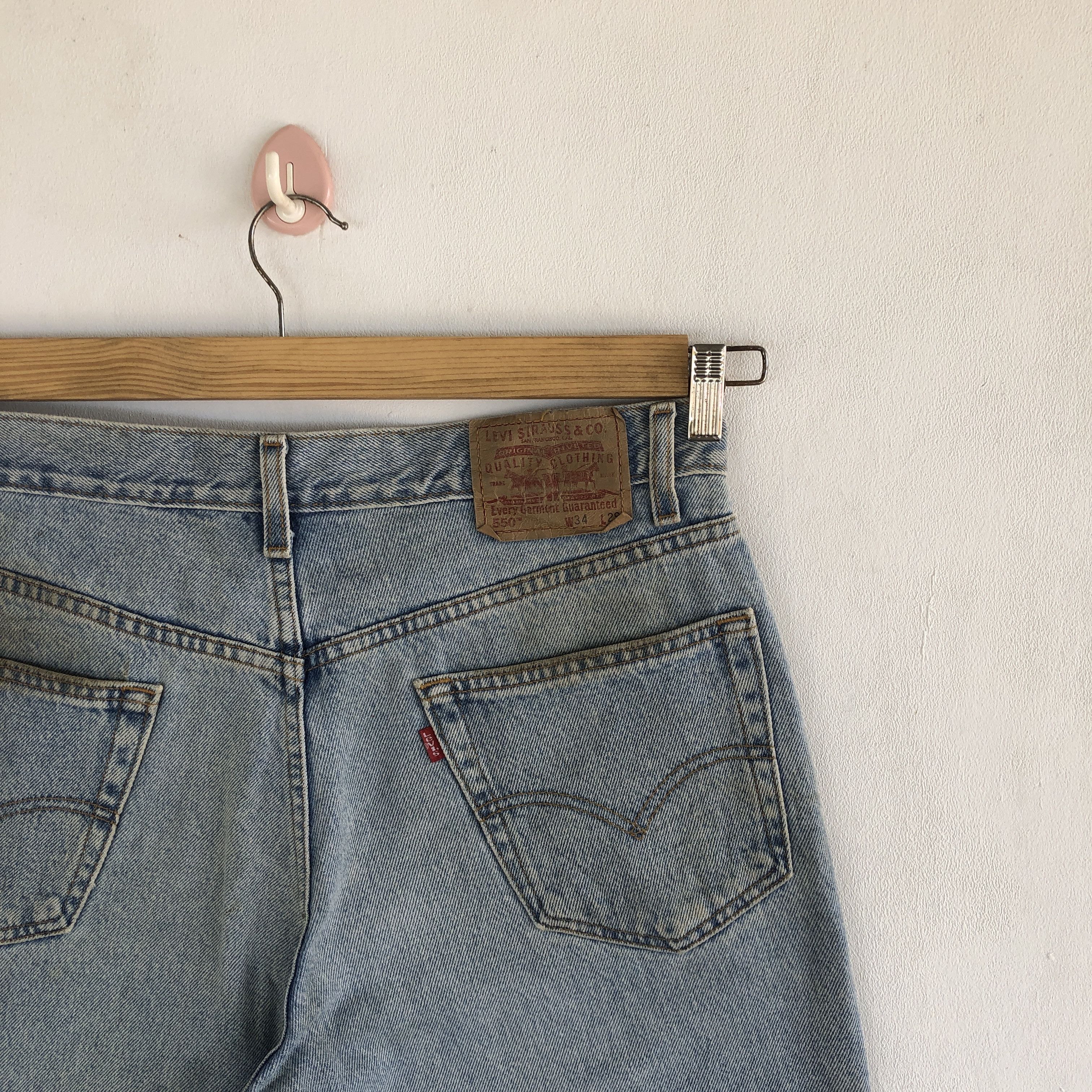Jean Vintage Levis Mud Wash Jeans Dirty Levi's 550 Faded Denim Size US 32 / EU 48 - 5 Thumbnail