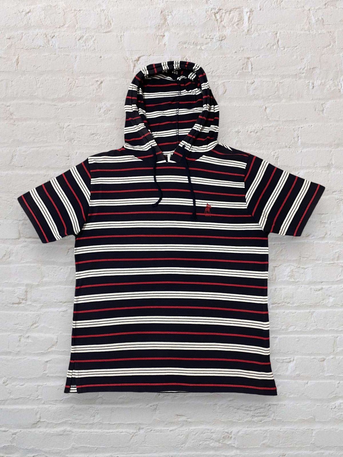Japanese Brand × U.S. Polo Assn. U.S.POLO ASSOCIATION STRIPES HOODIE SHORT SLEEVES Size US M / EU 48-50 / 2 - 1 Thumbnail