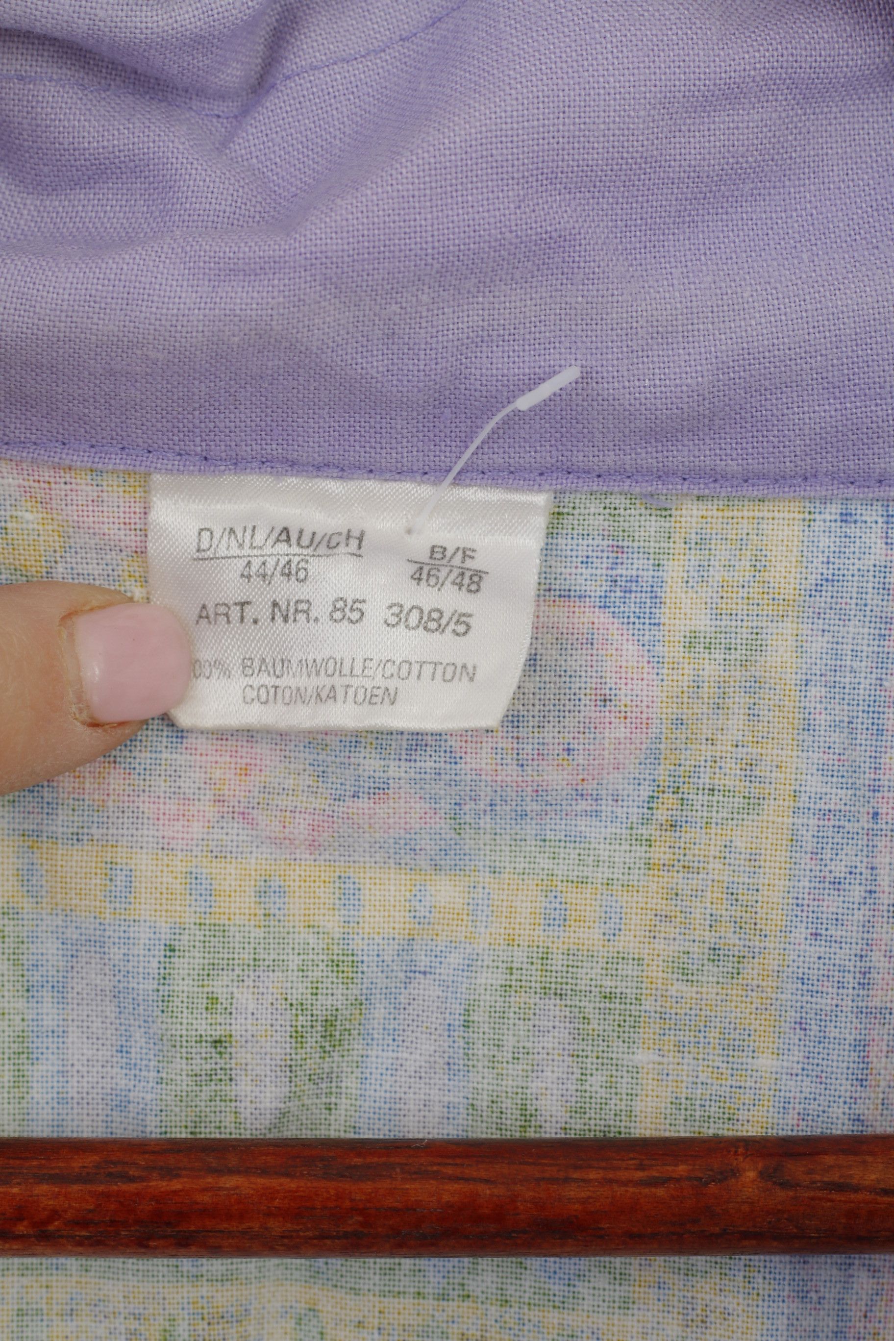 Vintage Vintage Women 44/46 L Bomber Jacket Violet Cotton 6223 Size L / US 10 / IT 46 - 5 Thumbnail