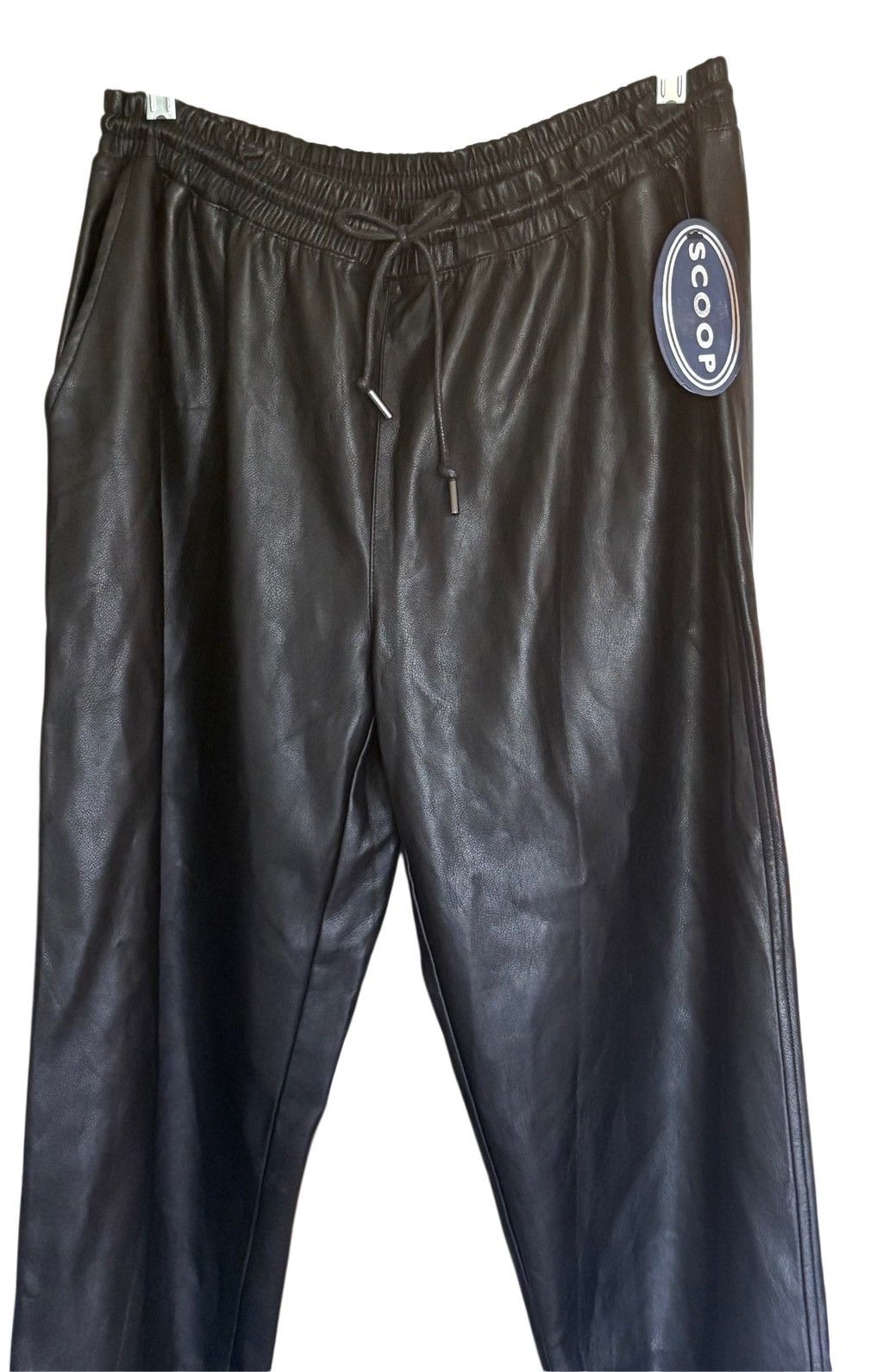 SCOOP Scoop NYC Vegan Leather Joggers New! Size 38" / US 16 / IT 52 - 4 Thumbnail