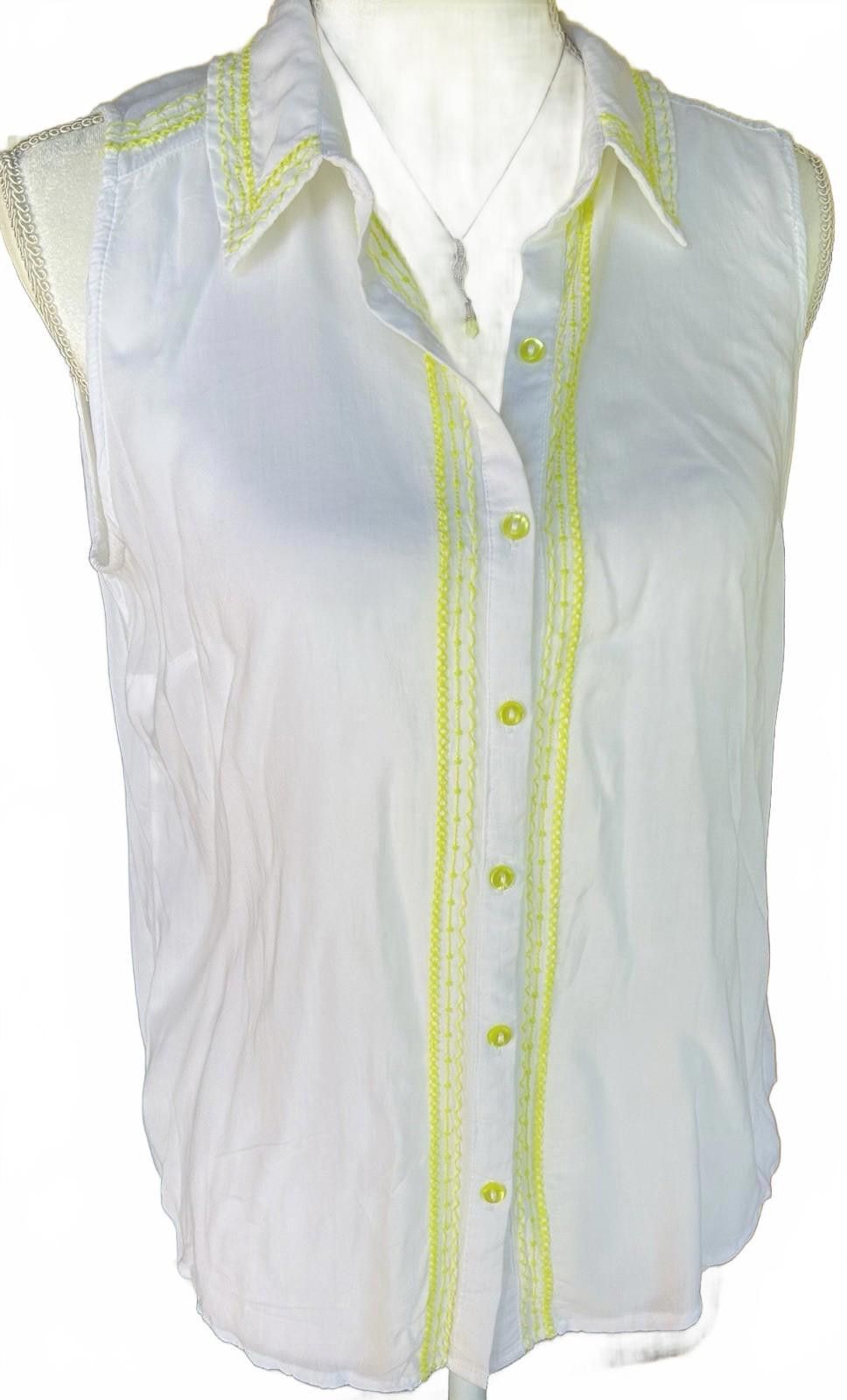 Other Ali & Kris Sleeveless Top Embroidered 100% Rayon Coquette Size L / US 10 / IT 46 - 1 Thumbnail