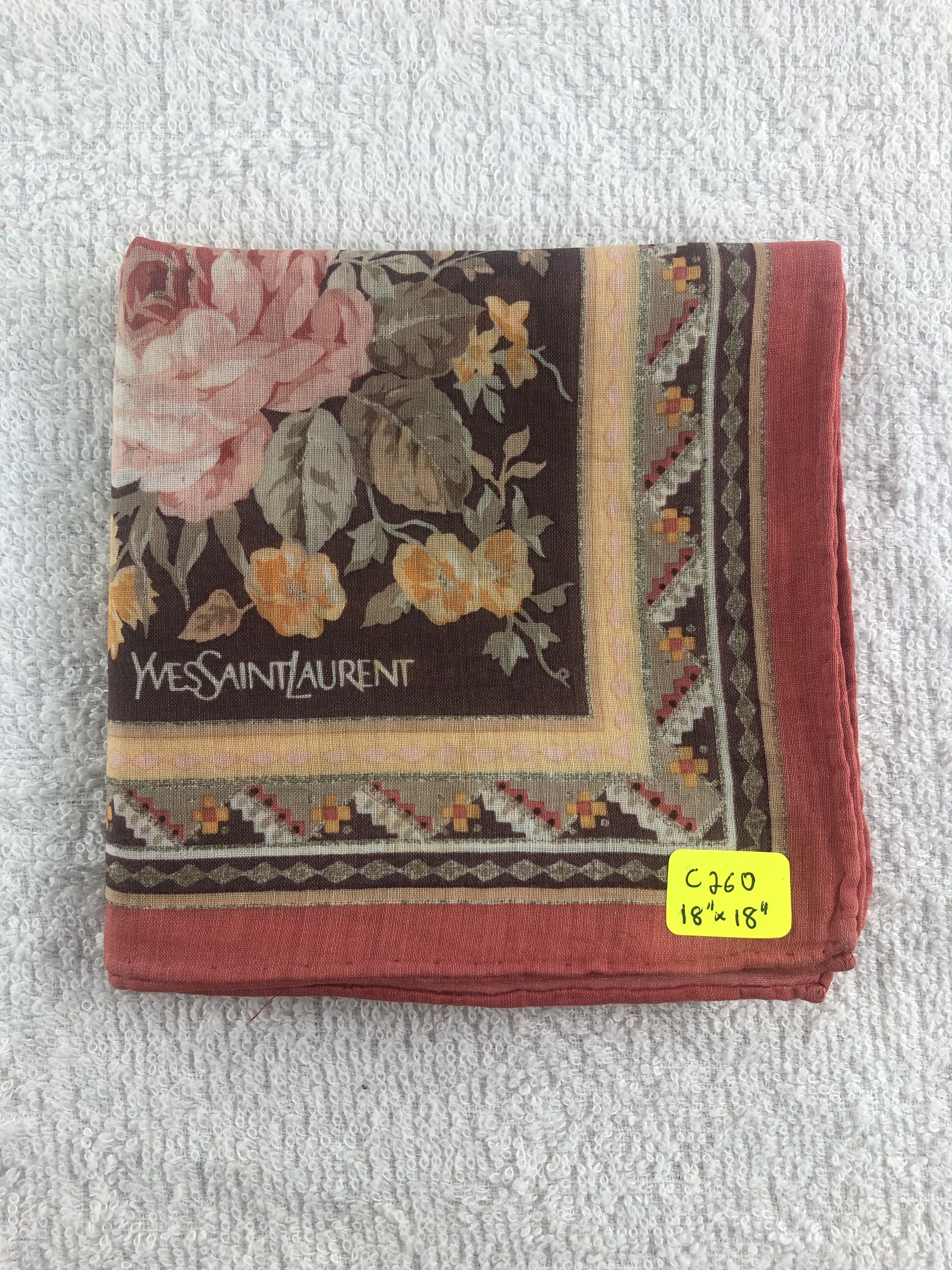 Yves Saint Laurent Yves Saint Laurent Handkerchief / Bandana / Neckerchief C260 Size ONE SIZE - 6 Thumbnail