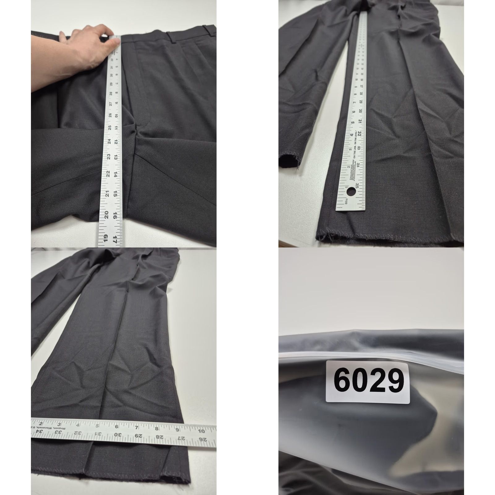 Vintage John Alexander Dress Pants Mens 46x36 Gray Worsted Wool Pleated Unhemmed USA NWT Size US 30 / EU 46 - 8 Thumbnail