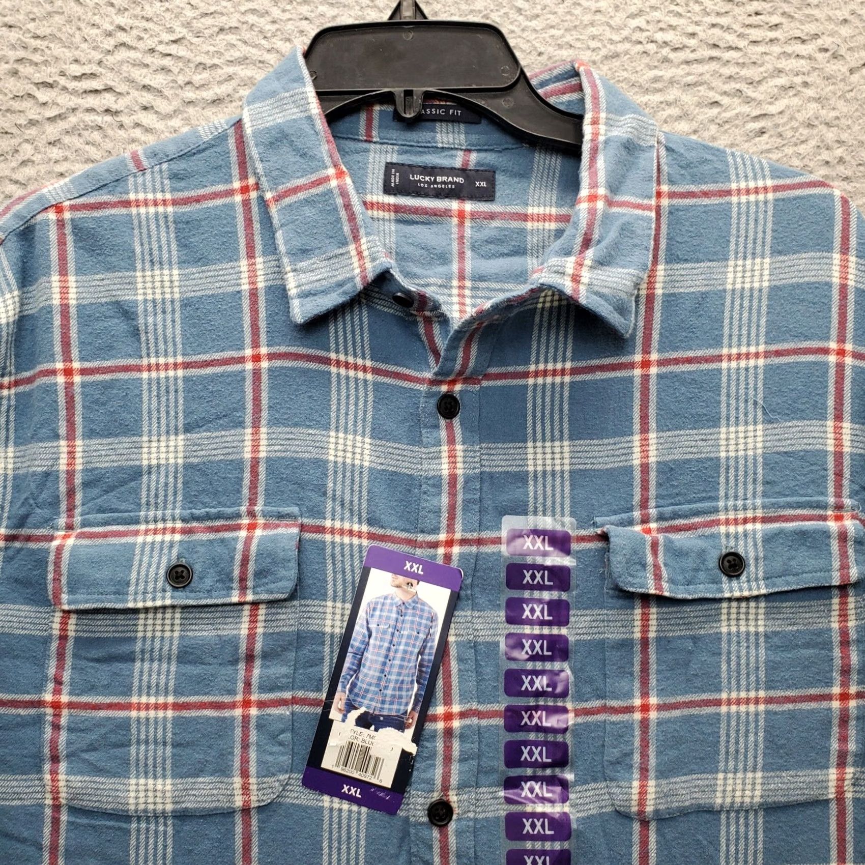 Lucky Brand Lucky Brand Flannel Shirt Mens XXL Multi Plaid Classic Fit Collared Button Up Size US XXL / EU 58 / 5 - 5 Thumbnail
