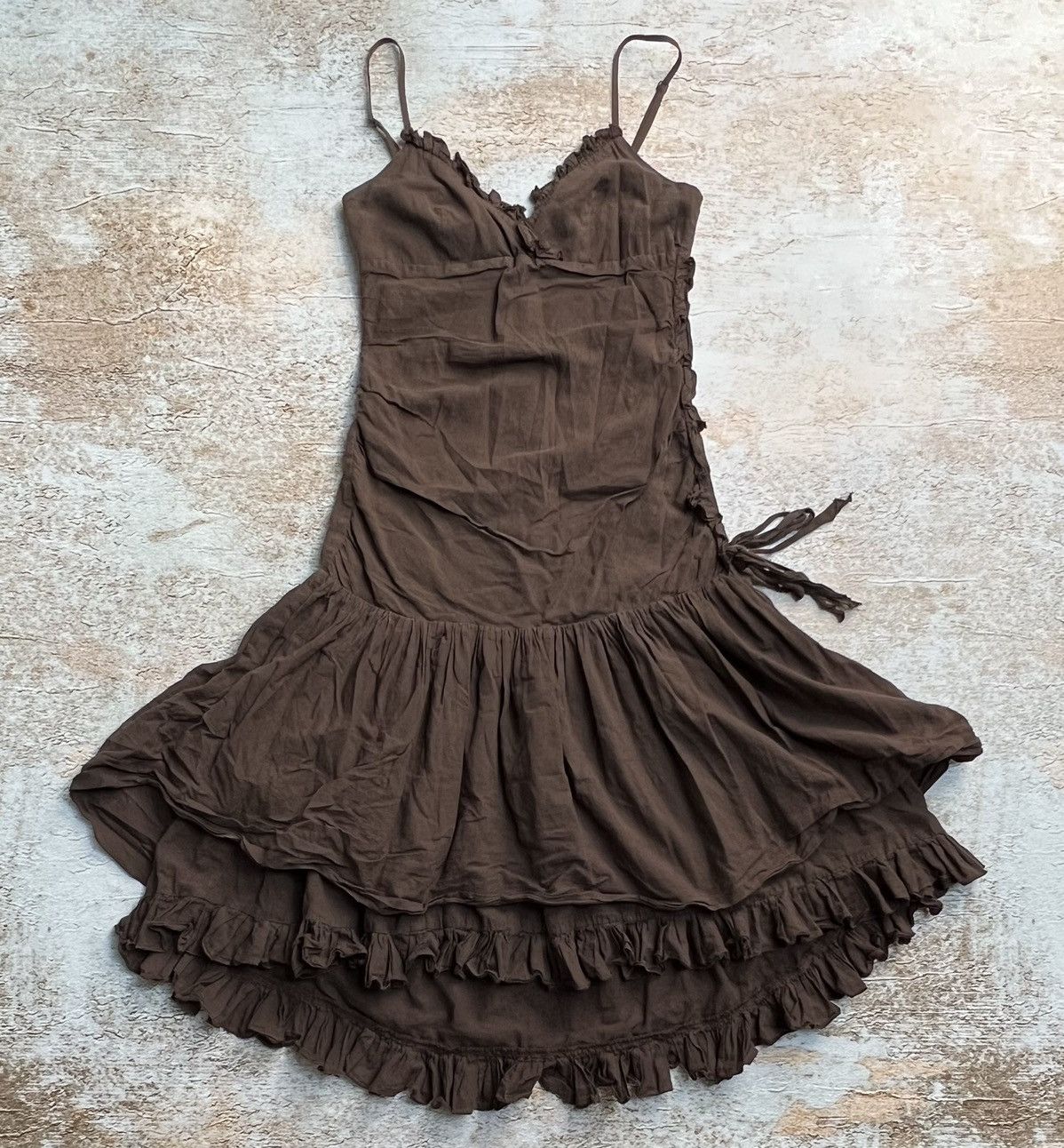 image of Avant Garde x Diesel Vintage Super Flare Dress in Brown, Women's (Size Medium)