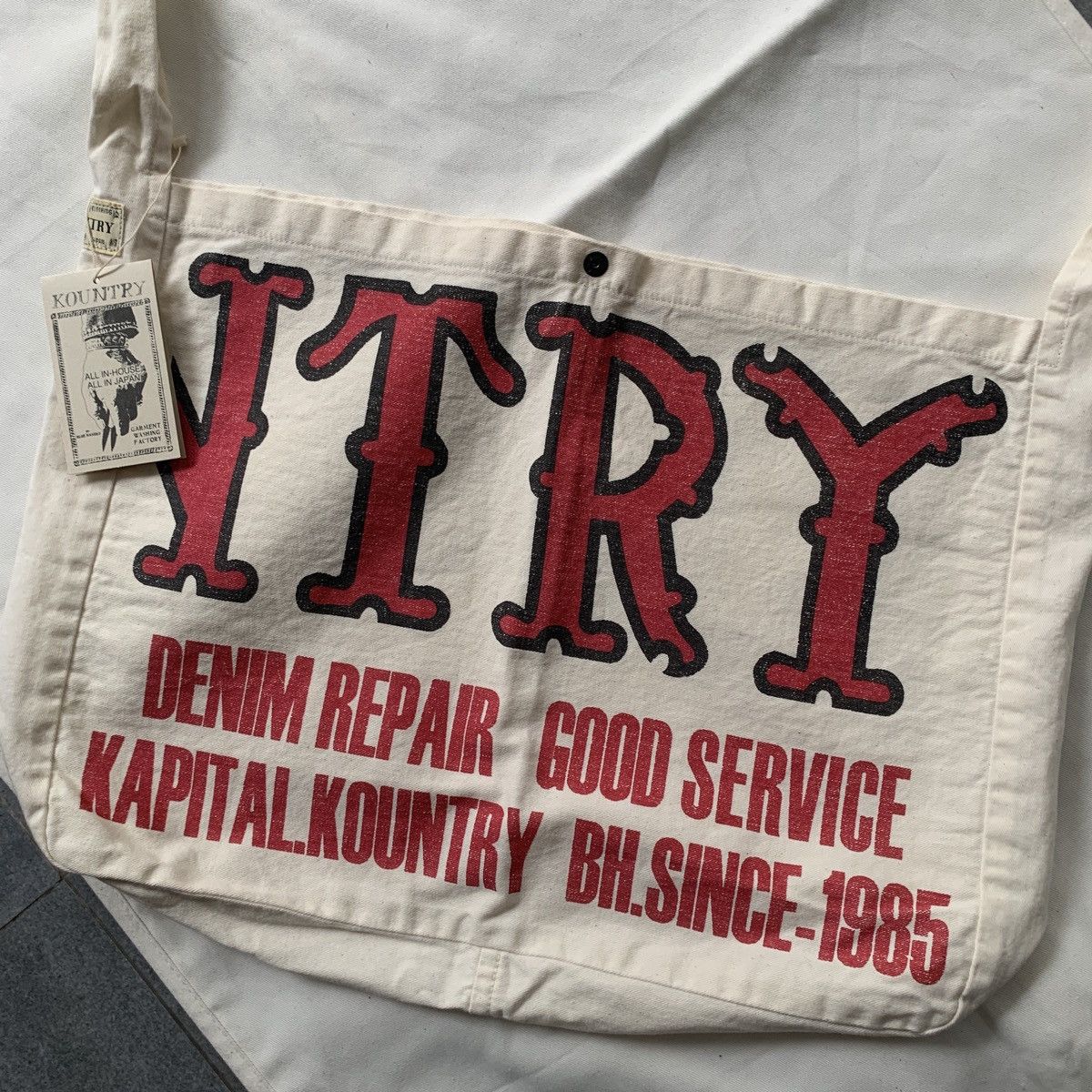 Kapital Kountry kapital kountry factory cotton twill bookbag Size ONE SIZE - 4 Thumbnail