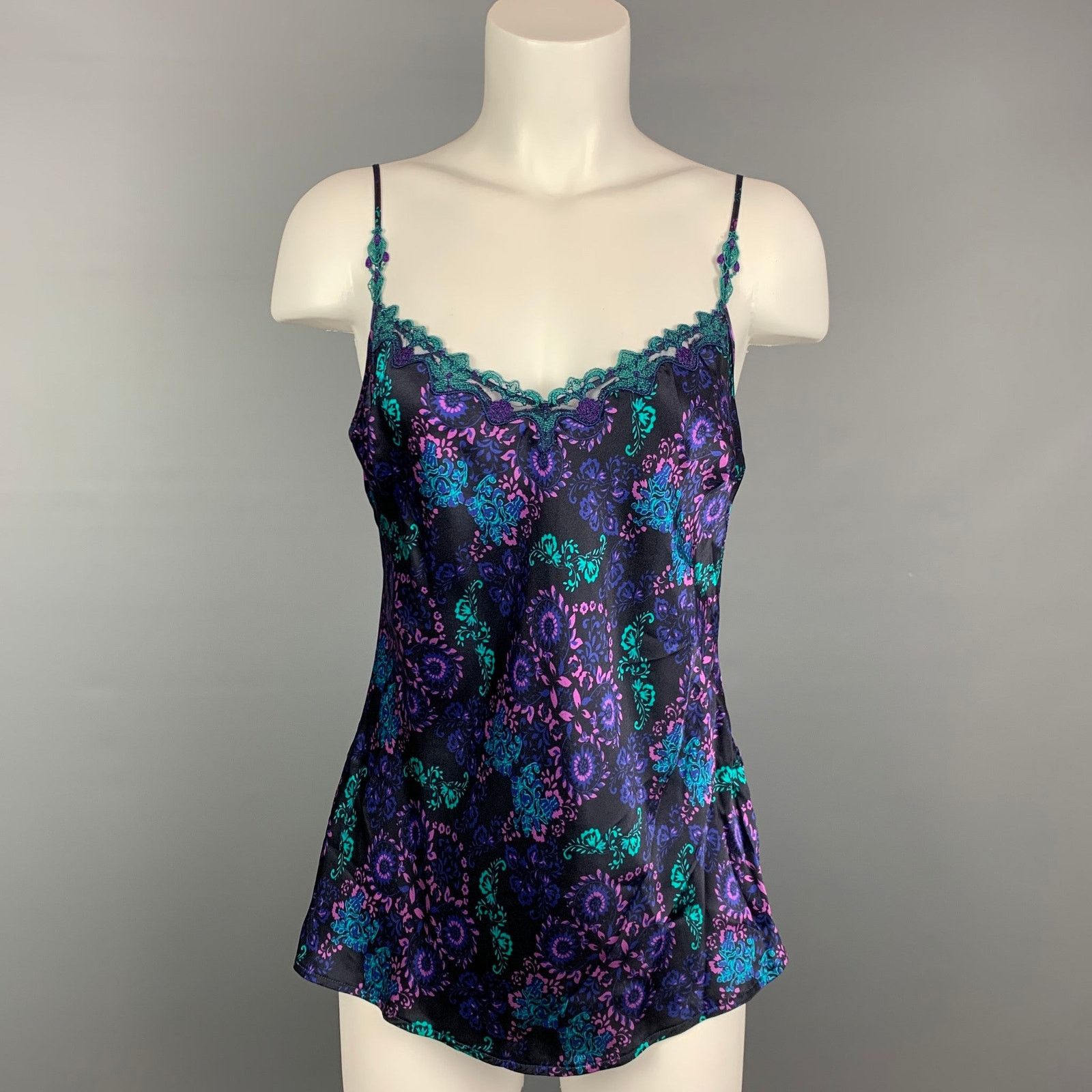 Other LISE CHARMEL M Black & Purple Silk / Polyester Casual Top Size M / US 6-8 / IT 42-44 - 1 Thumbnail