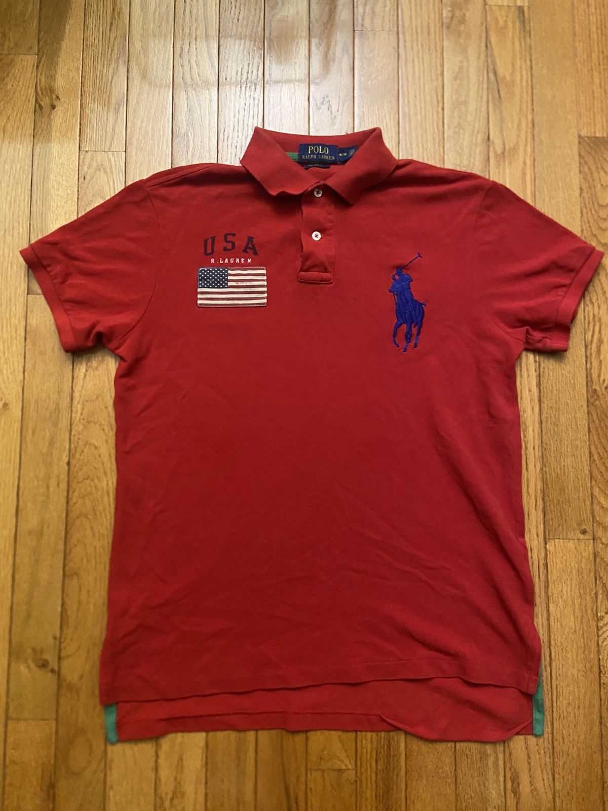 Polo Ralph Lauren USA Flag Custom Fit Polo Shirt