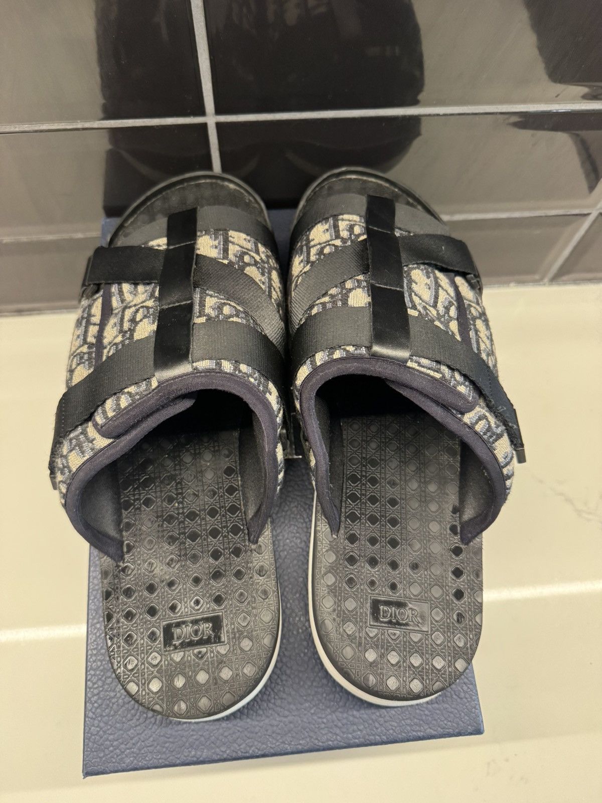 Dior Dior Alpha Sandals – Oblique Jacquard / Black Size US 13 / EU 46 - 5 Thumbnail