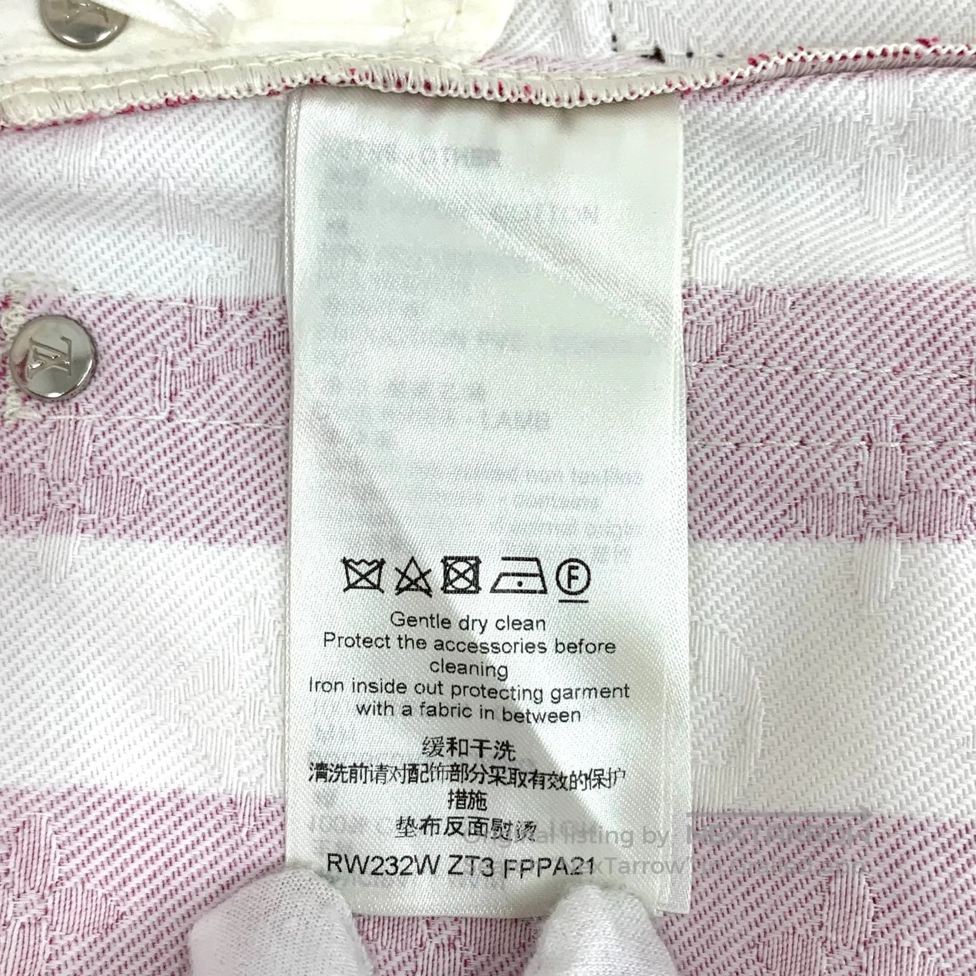 Louis Vuitton Louis Vuitton Red Striped Logo Imprinted Elastic Waist Cas Size 35" - 8 Thumbnail
