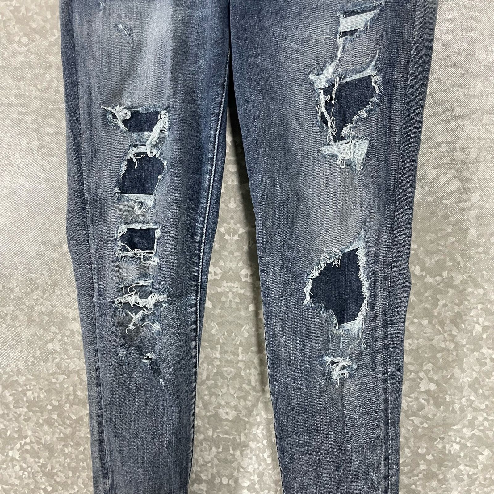 American Eagle Outfitters American Eagle Women's Distressed Hi-Rise Jegging Jeans - 8 Size 30" / US 8 / IT 44 - 3 Thumbnail