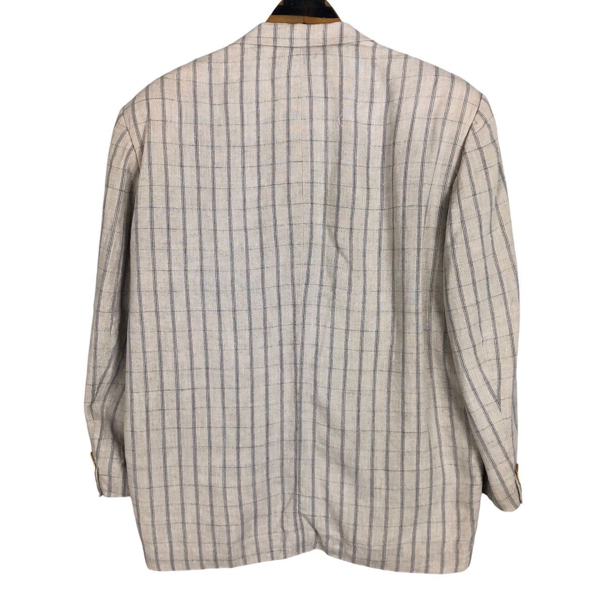 Comme des Garcons Homme Vintage Comme Des Garcons Homme S/S 1991 Linen Plaid Blazer Size US S / EU 44-46 / 1 - 11 Thumbnail