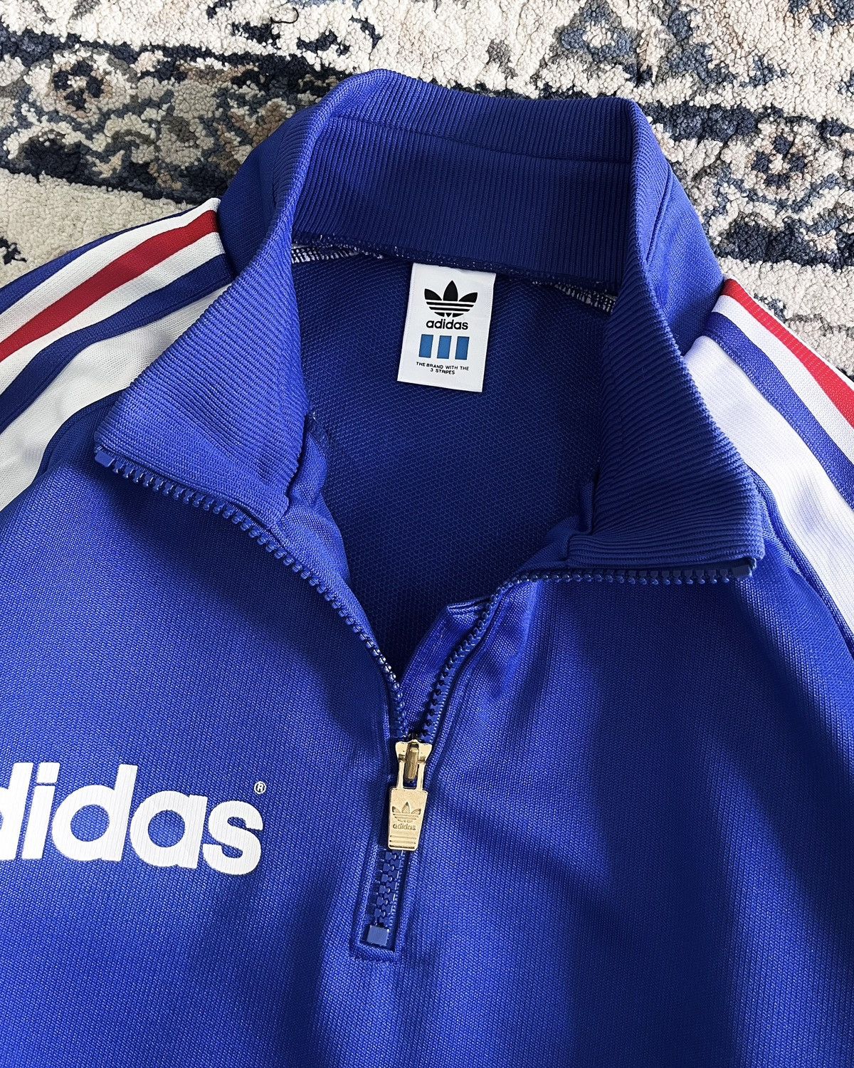 Adidas Vintage Adidas 3 Stripes Half Zip Jacket Size US M / EU 48-50 / 2 - 6 Thumbnail