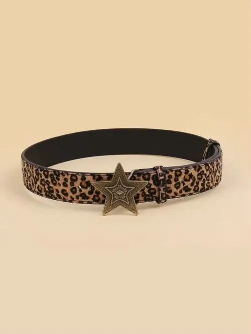Other Leopard Pattern PU Leather Belt Size ONE SIZE - 2 Thumbnail