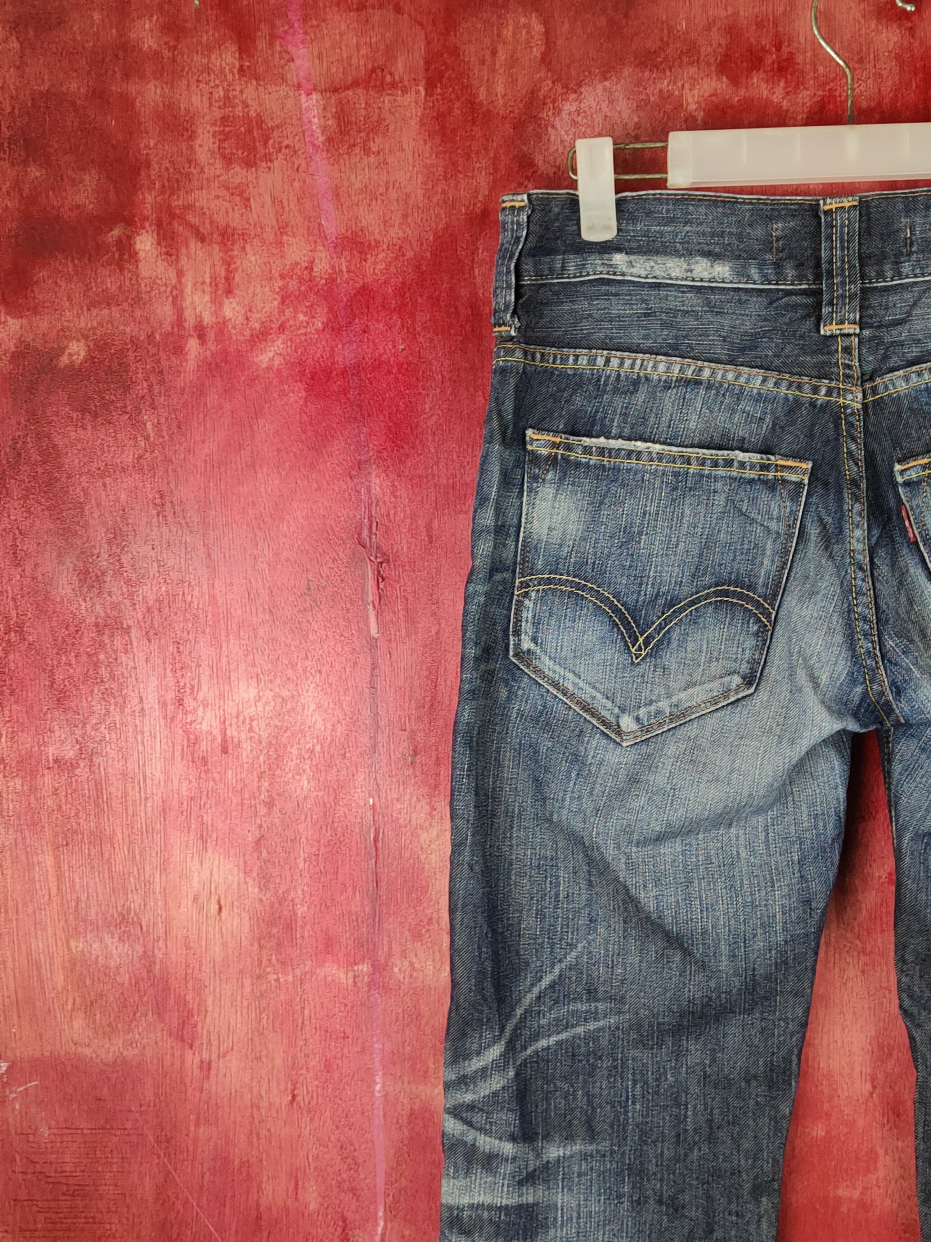 Levi's 511 Levi's Dark Blue Distressed ripped vintage Denim #S1534 Size US 30 / EU 46 - 9 Thumbnail