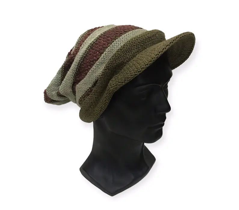 image of Archival Clothing x Hat Stripe Design Beanie Hat, Men's