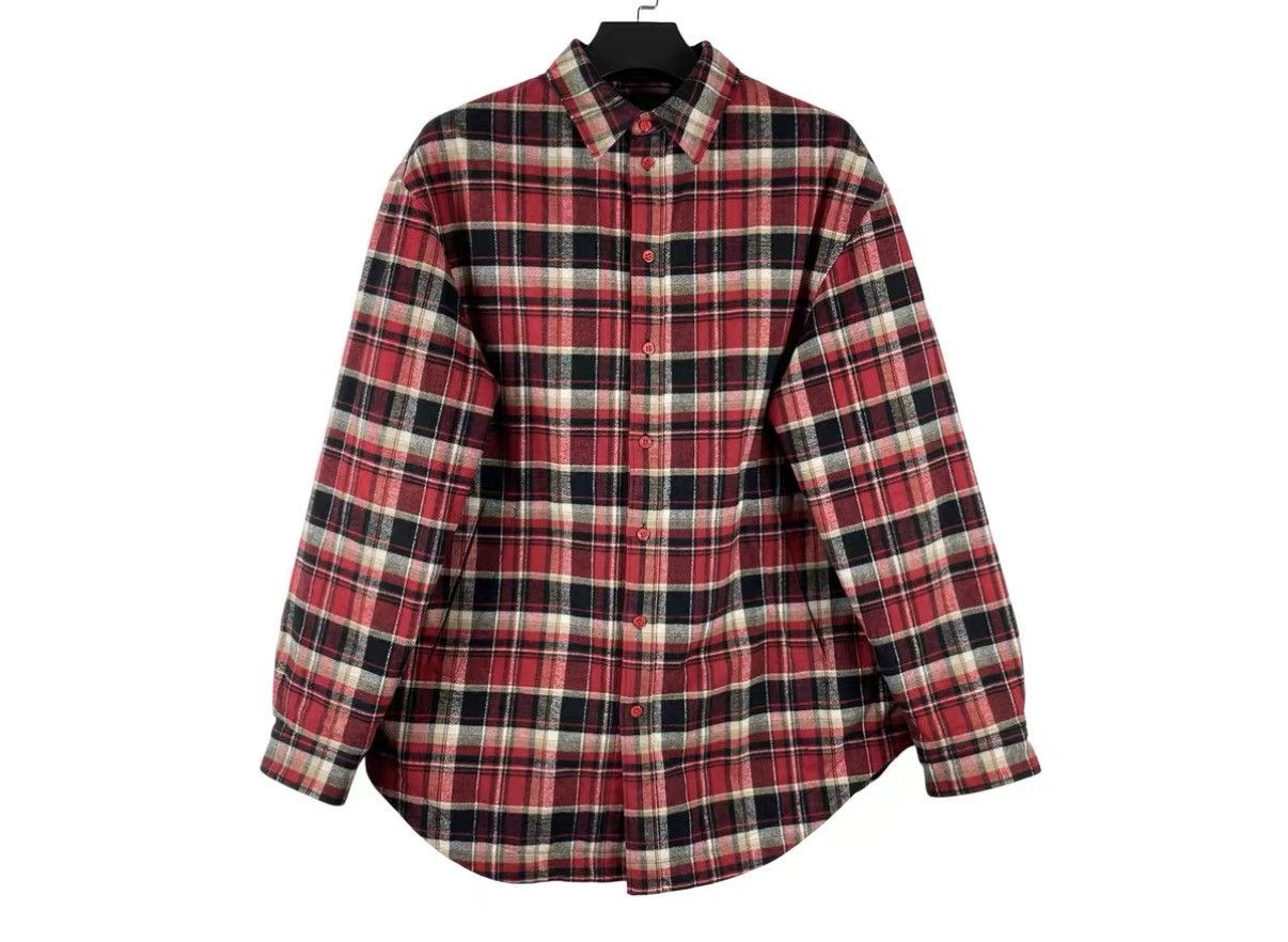 Balenciaga Balenciaga Plaid Quilted Oversized Jacket J31 Size US M / EU 48-50 / 2 - 1 Thumbnail