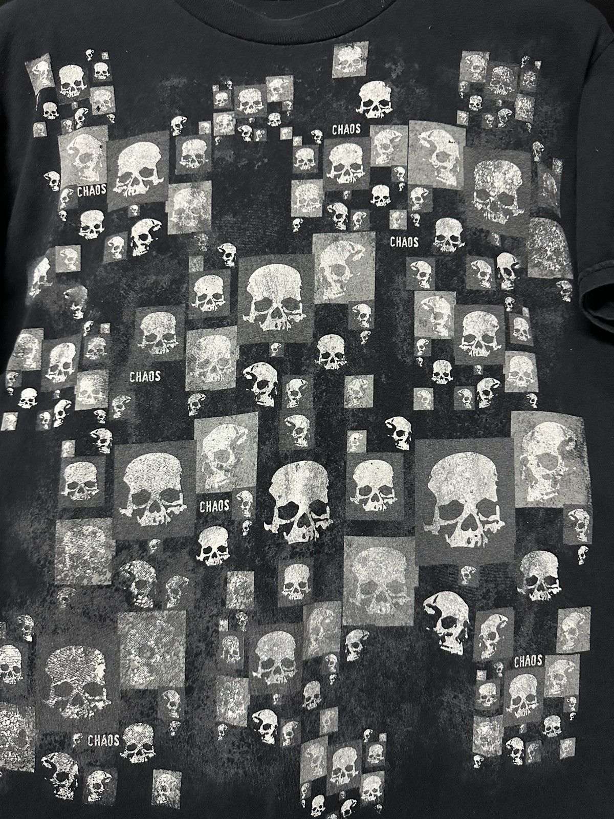 Expert Horror × Vintage Vintage Chaos Skull Horror Faded Tee Size US M / EU 48-50 / 2 - 2 Thumbnail