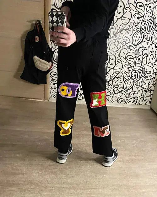 Other Retro Fashion Loose Embroidered Straight Pants Size US 36 / EU 52 - 3 Thumbnail