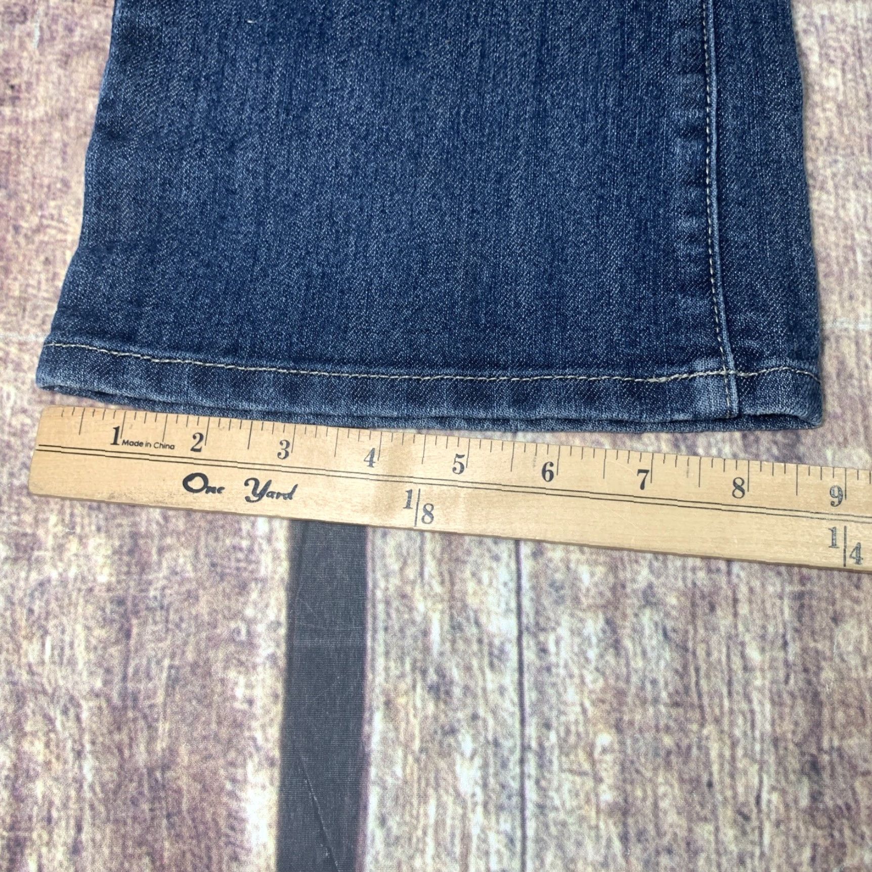 Denime Massini Womens Bootcut Denim Jeans Blue 32 x 30 Size 8 Slim Stretch Mid Rise Size 30" / US 8 / IT 44 - 4 Thumbnail