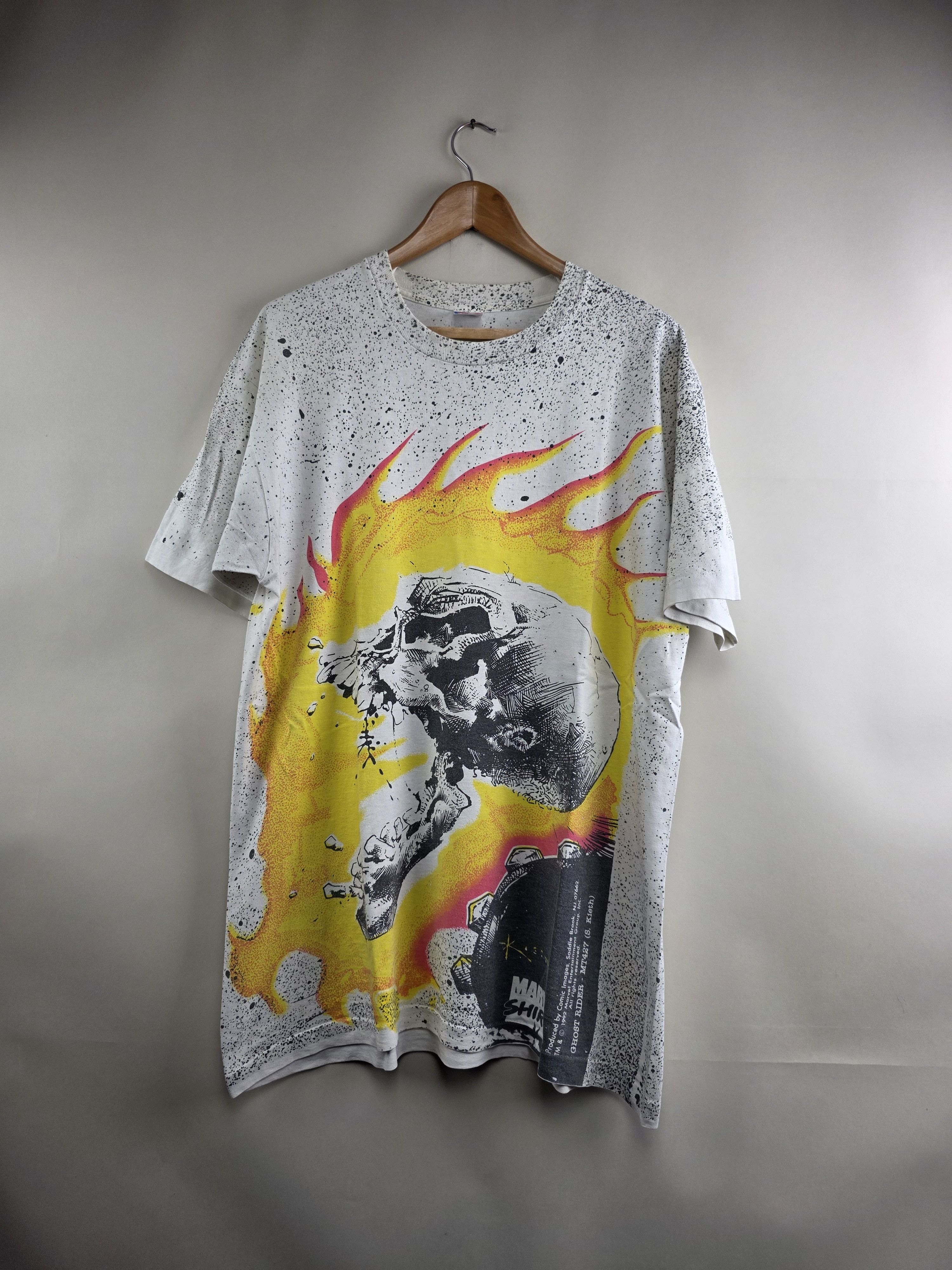 Marvel Comics × Vintage 1992 Marvel Comics Ghost Rider Mega print XL 23.5" 31" Size US XL / EU 56 / 4 - 8 Thumbnail