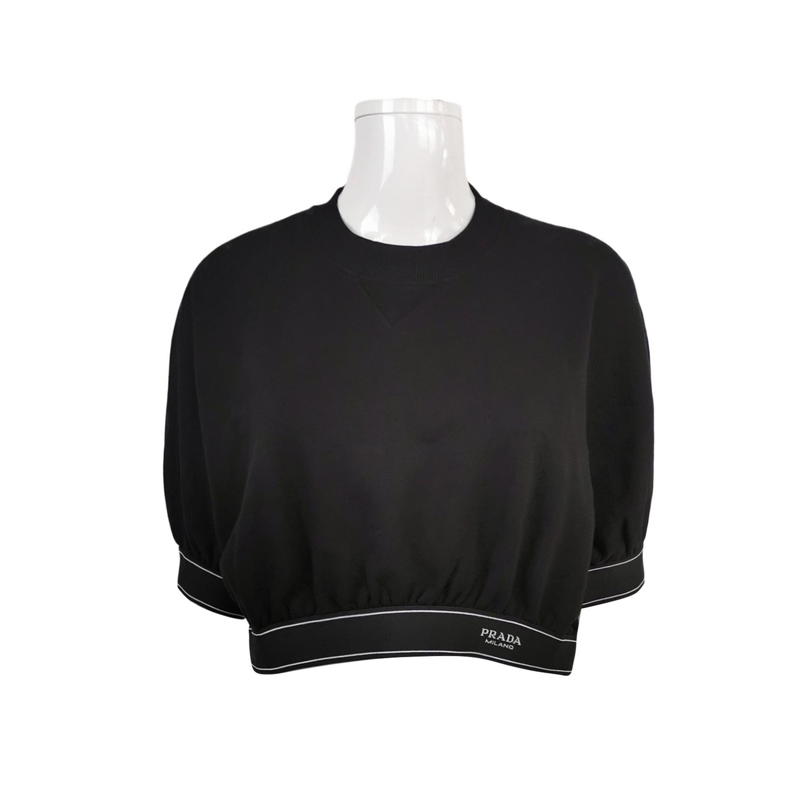 Prada Prada Logo Elastic Hem Sweatshirt Size S Size S / US 4 / IT 40 - 1 Thumbnail