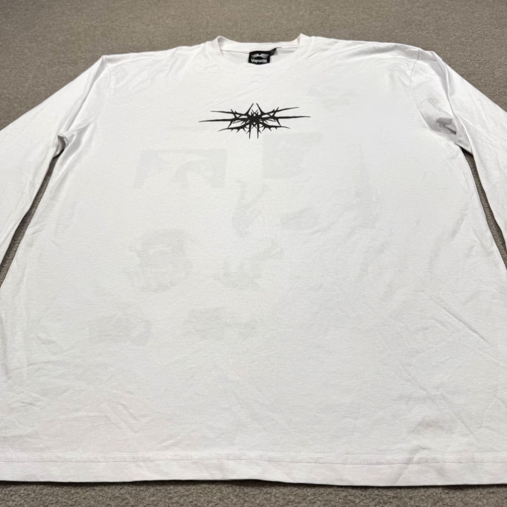 Vintage Vapor95 Shirt XL White Streetwear Graphic Tee Long Sleeve Crew Neck Men's Size US XL / EU 56 / 4 - 4 Thumbnail