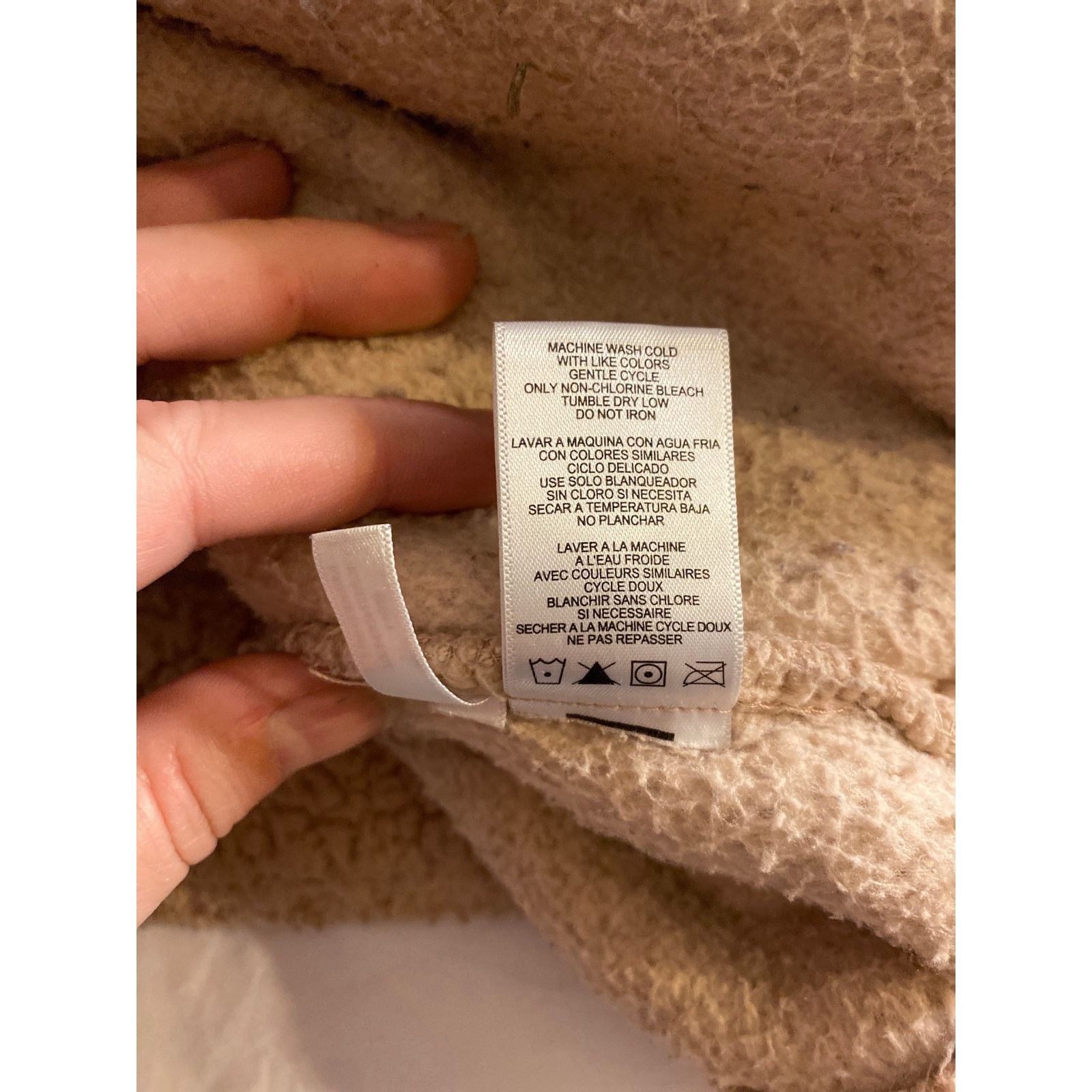 Calvin Klein Minimalist Cozy Sherpa Fleece Zip Jacket Beige Neutral M Size M / US 6-8 / IT 42-44 - 5 Thumbnail