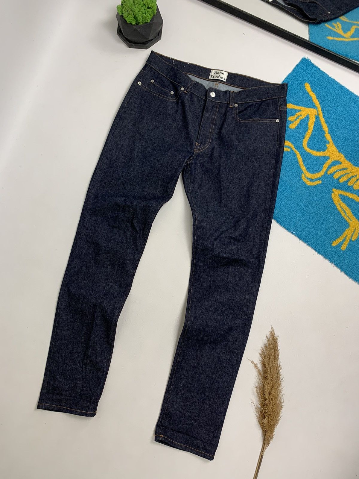 Acne Studios × Designer Acne Studious Regular Fit Navy Jeans Size US 34 / EU 50 - 5 Thumbnail