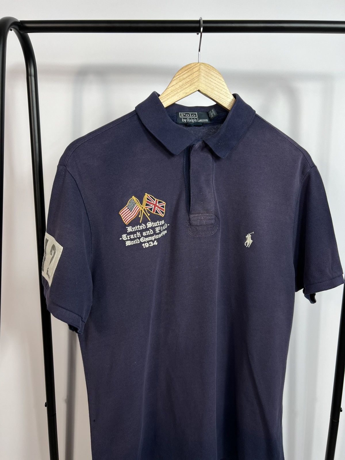 Polo Ralph Lauren Polo Ralph Lauren Vintage 00s Rare T&F Chief Keef USA Polo Size US L / EU 52-54 / 3 - 3 Thumbnail