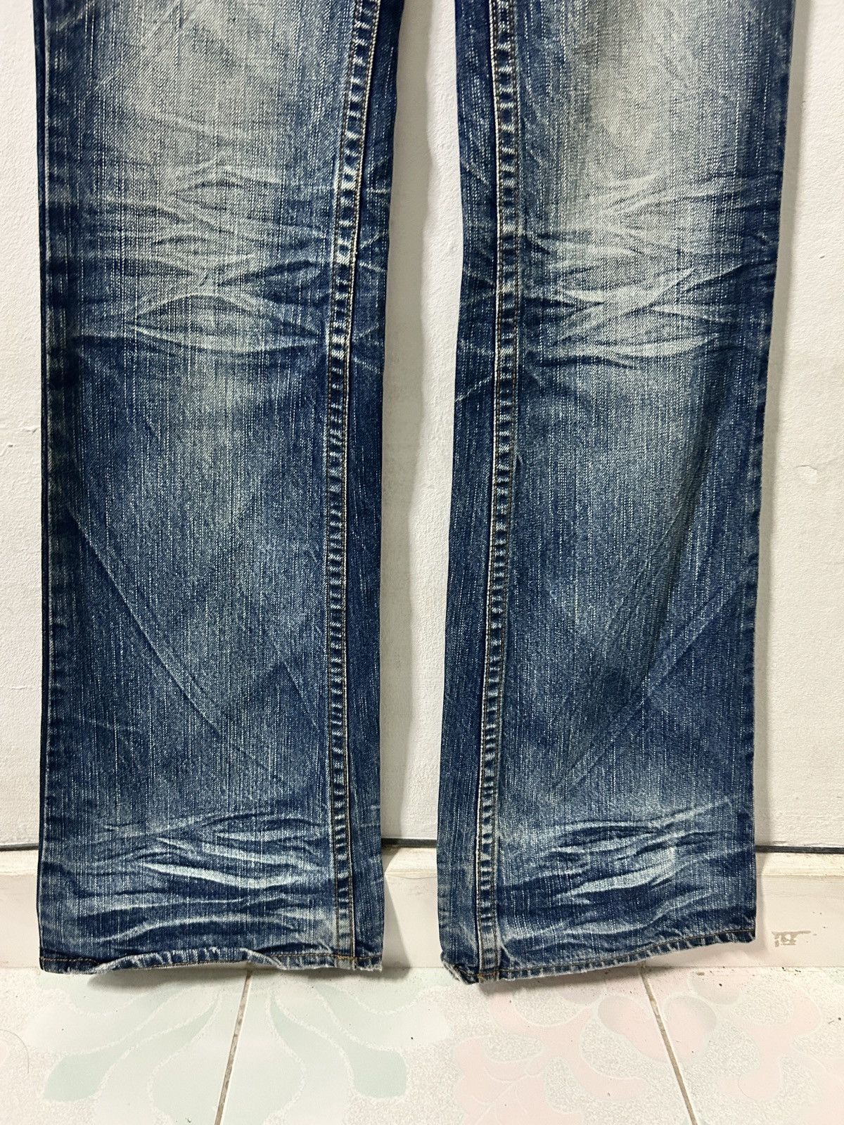 If Six Was Nine Mini brand flared washed jeans vintage punk japan lgb style Size 28" / US 6 / IT 42 - 2 Thumbnail