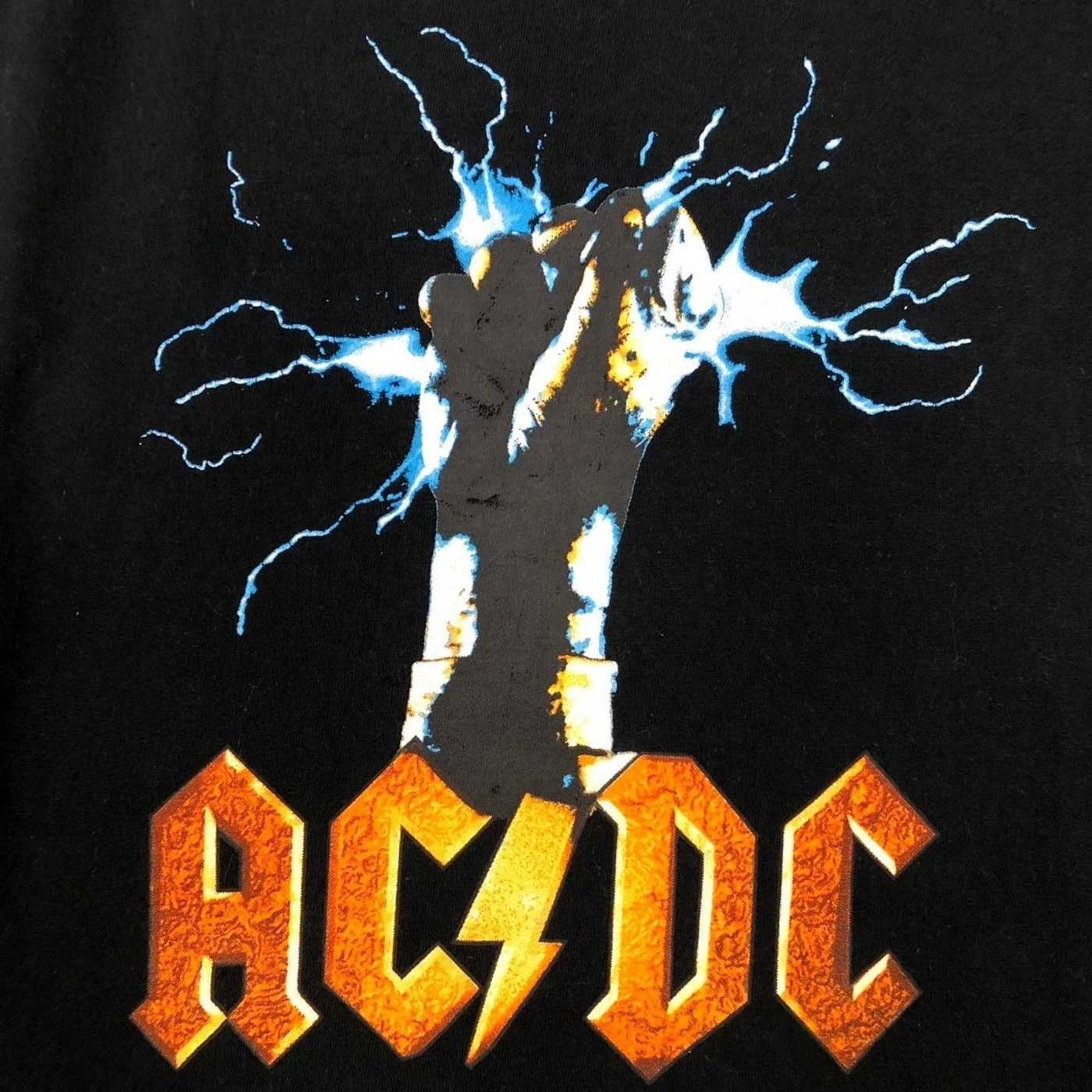 AC/DC × Band Tees × Vintage Vintage AC/DC T Shirt Medium Lightning Fist Rock Band Tee Size US M / EU 48-50 / 2 - 2 Thumbnail