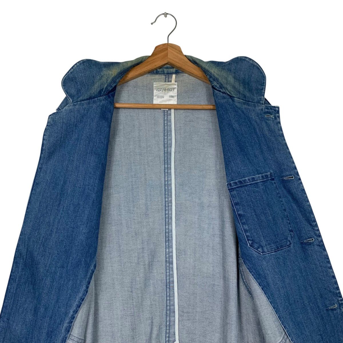 Gramicci GRAMICCI Embroidery Small Logo Work Denim Jacket #2145-C95 Size US XL / EU 56 / 4 - 12 Thumbnail