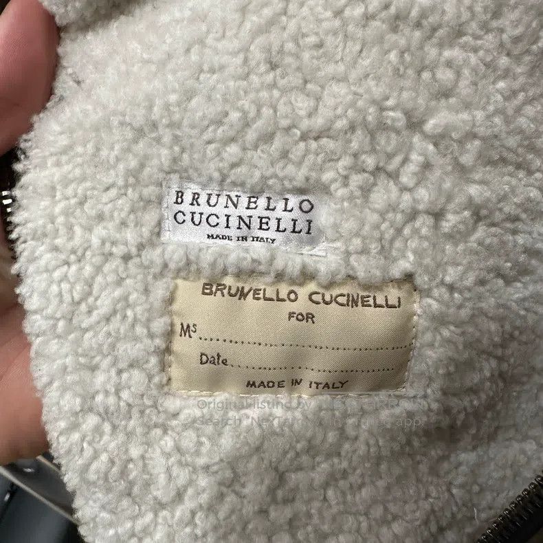 Brunello Cucinelli Brunello Cucinelli Shearling Leather and Wool Coat Size XS / US 0-2 / IT 36-38 - 3 Thumbnail