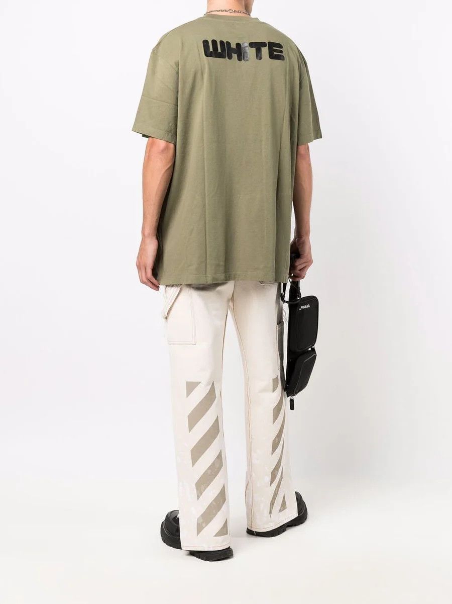 Off-White Green Rubber Arrow Font Logo Oversized T-Shirt Size US M / EU 48-50 / 2 - 4 Thumbnail