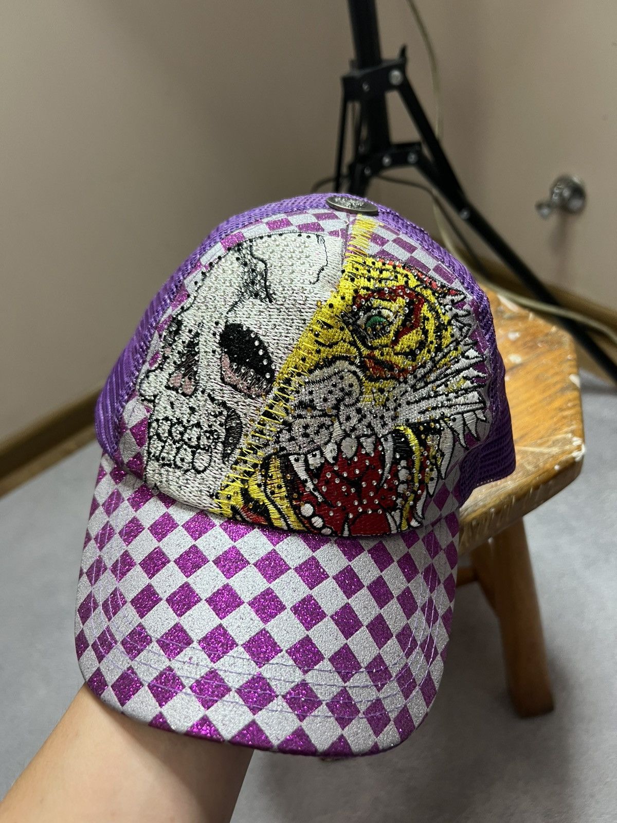 Ed Hardy Vintage Ed Hardy Style Beige Cap Christian Audigier Size ONE SIZE - 1 Thumbnail