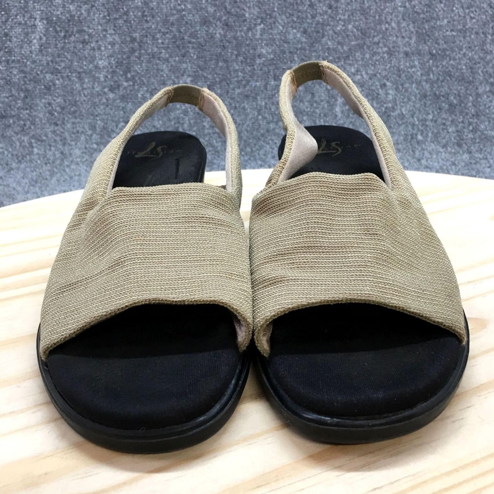 Vintage Life Stride Sandals Womens 9.5 M Slingback Brown Fabric Slip On Casual Comfort Shoes Size US 10 / IT 40 - 4 Thumbnail